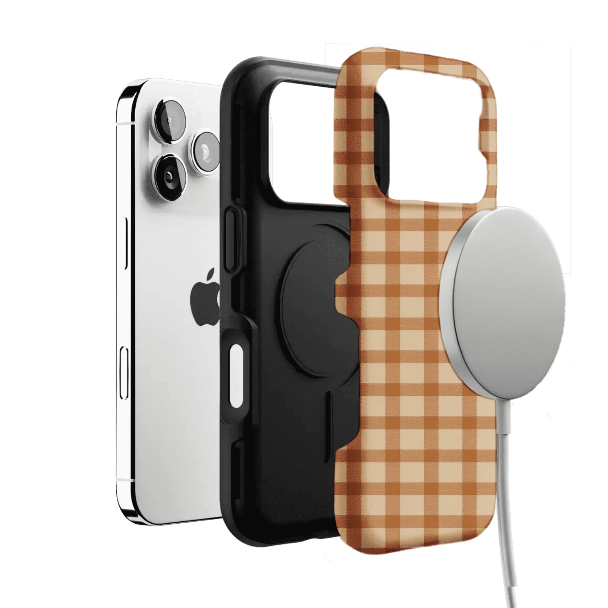 Classic Warm Gingham Plaid Shockproof Anti-slip iPhone Case
