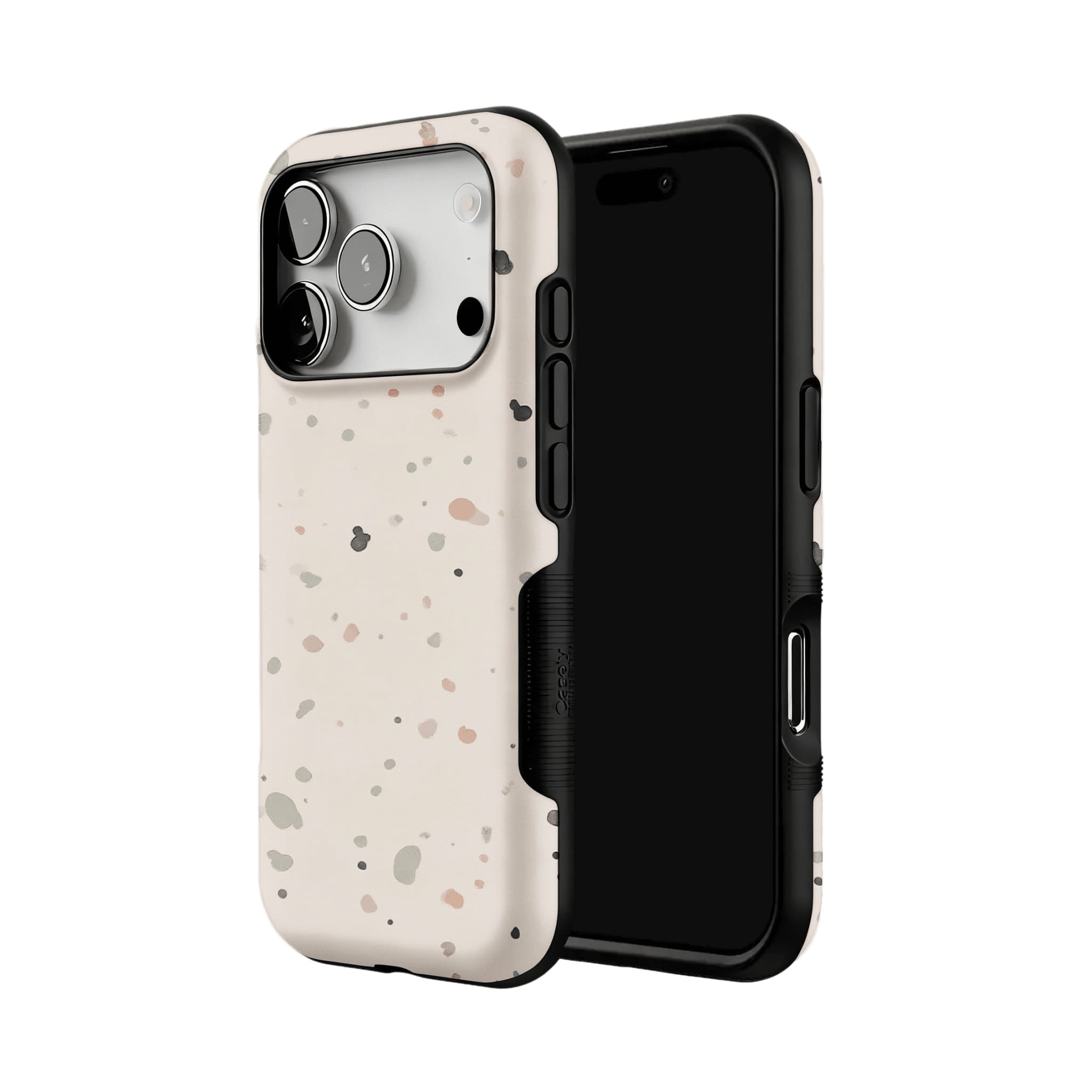 Morandi Neutral Speckle Dot Phone Case, Shockproof Anti-slip iPhone Cover