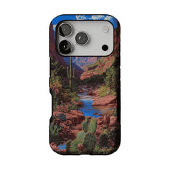 Red Rock Canyon Wild Cactus Landscape Shockproof Anti-slip iPhone Case