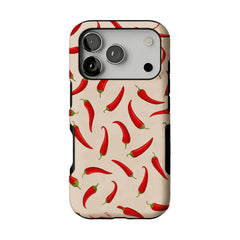 Bright Red Chili Pepper Vegetable Art Shockproof iPhone Case