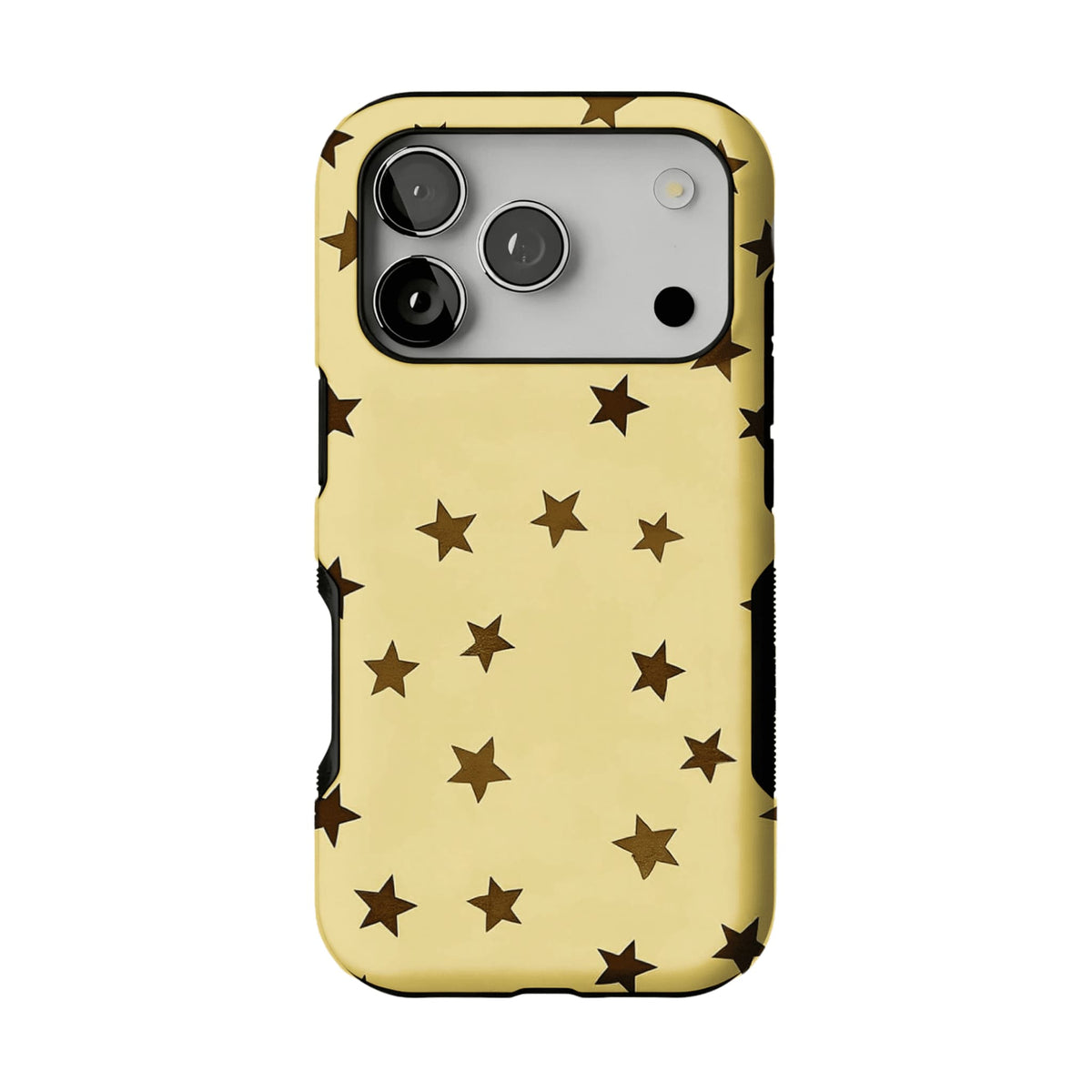 Casual Scattered Coffee Brown Star Shockproof Anti-slip iPhone Case