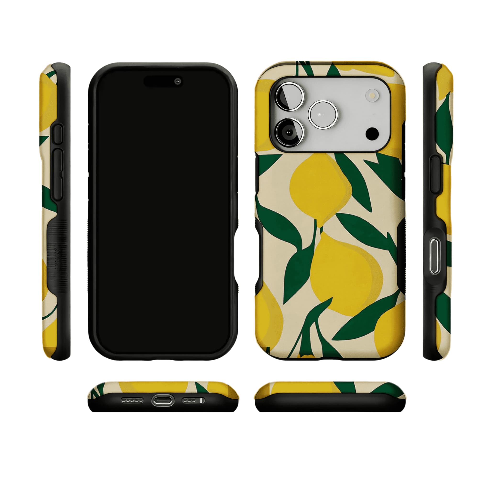 Summer Citrus Fruit Cream Base Shockproof Anti-slip iPhone Case