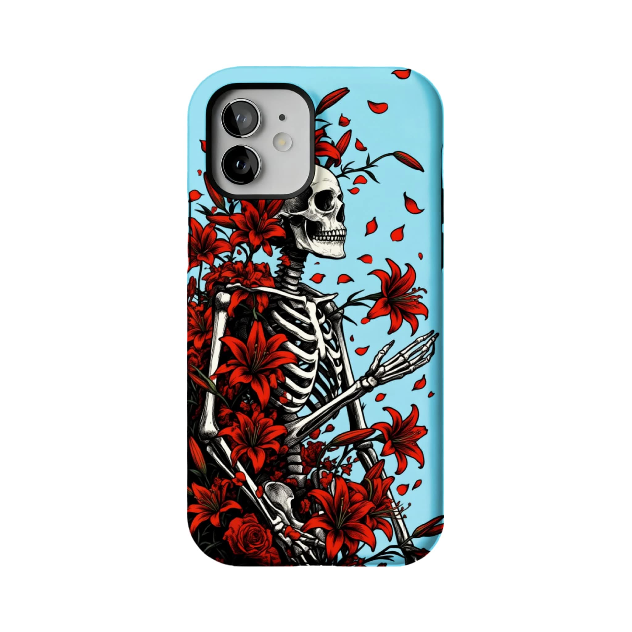 Gothic Skeleton Floral Phone Case for iphone