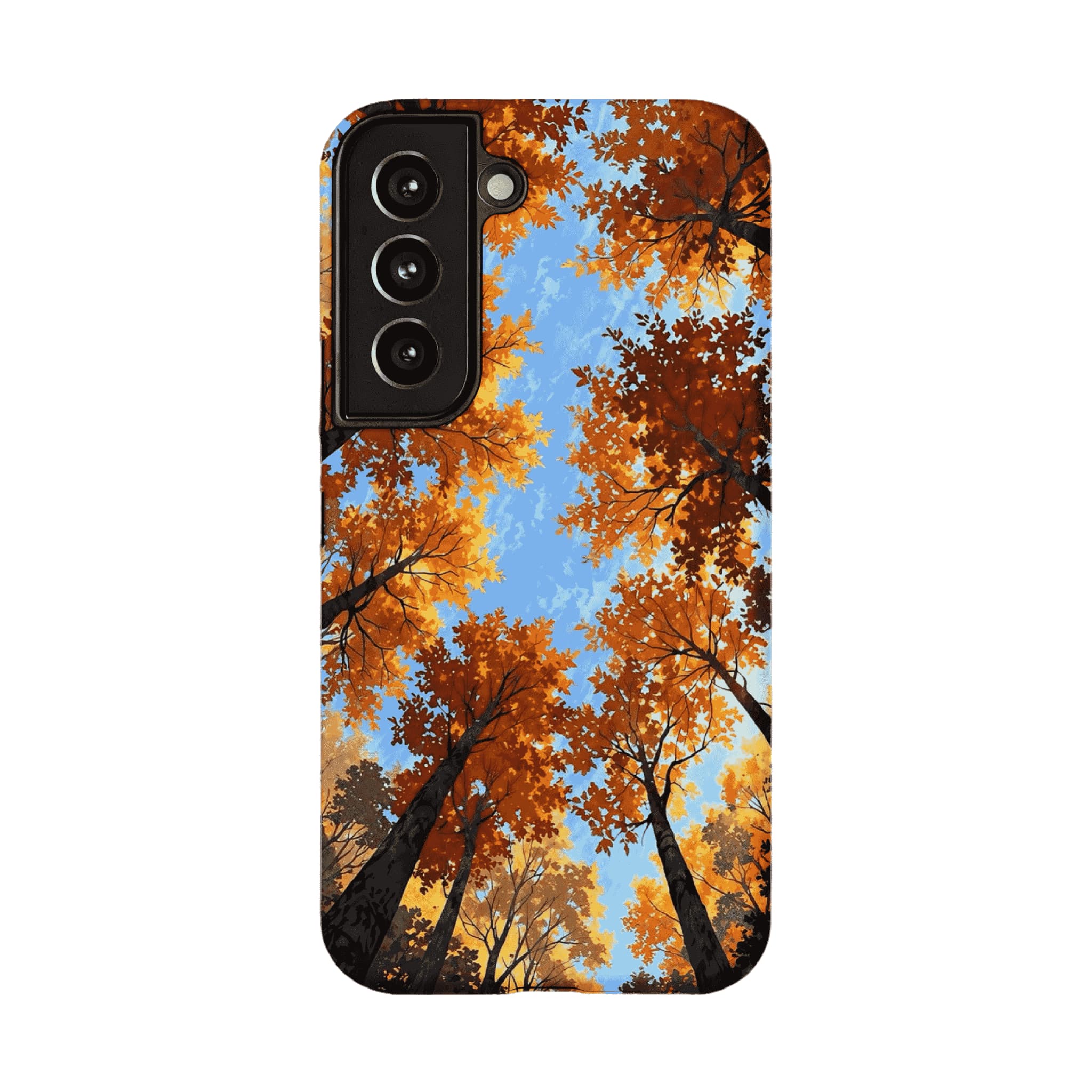 Autumn Forest Phone Case | Orange Leaves & Blue Sky Nature Cover
