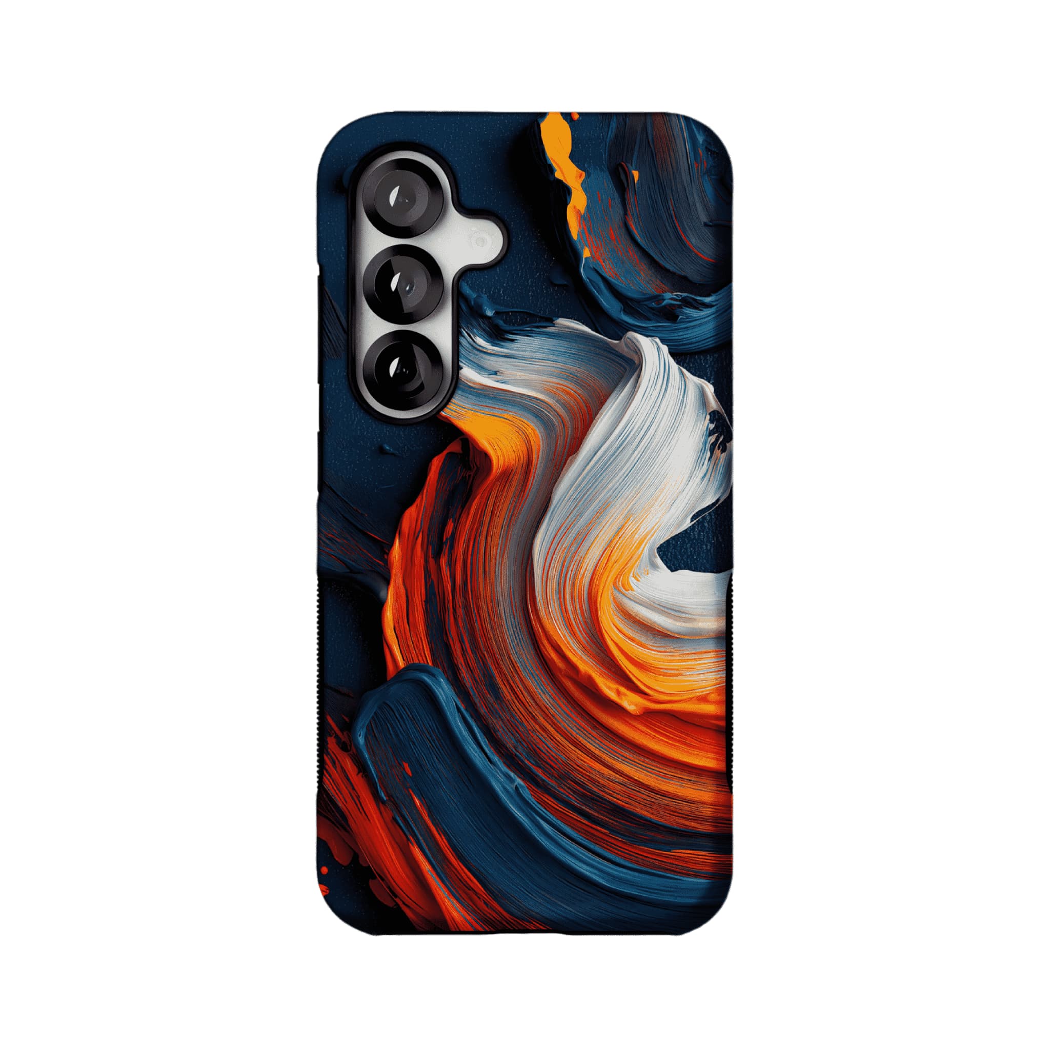 Impasto Swirl Fluid Paint Abstract Phone Case, Modern Art iPhone Protective Cover