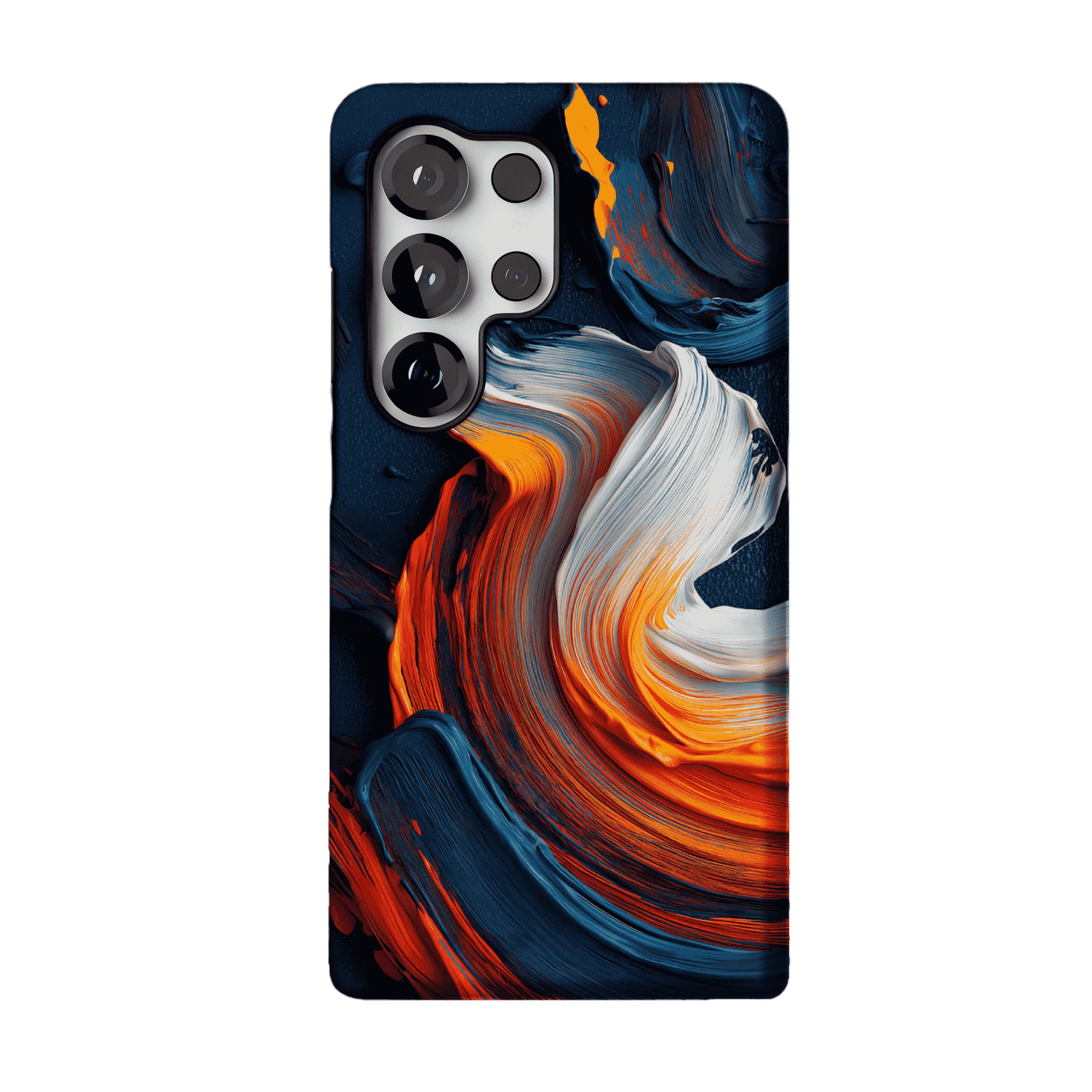 Impasto Swirl Fluid Paint Abstract Phone Case, Modern Art iPhone Protective Cover