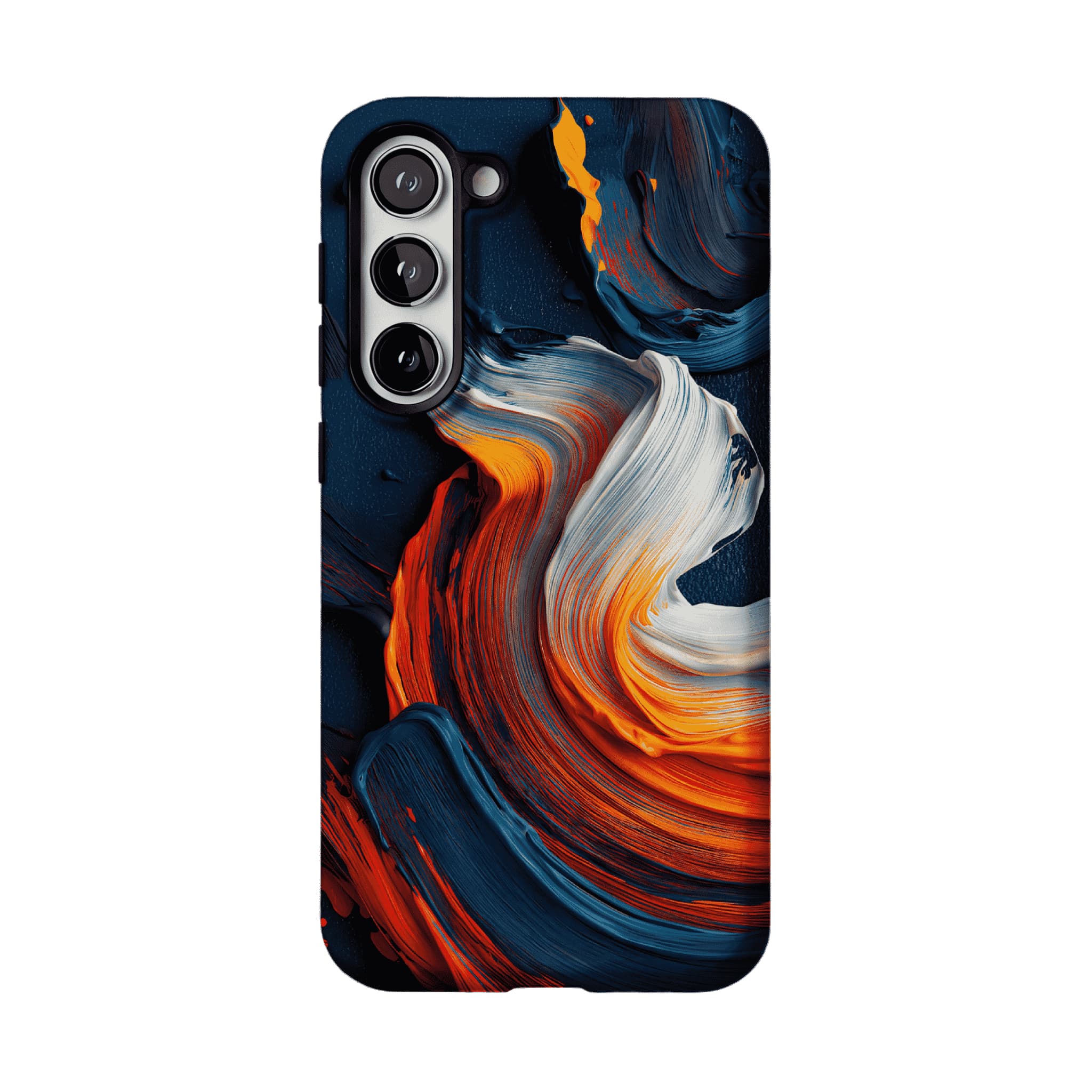 Impasto Swirl Fluid Paint Abstract Phone Case, Modern Art iPhone Protective Cover