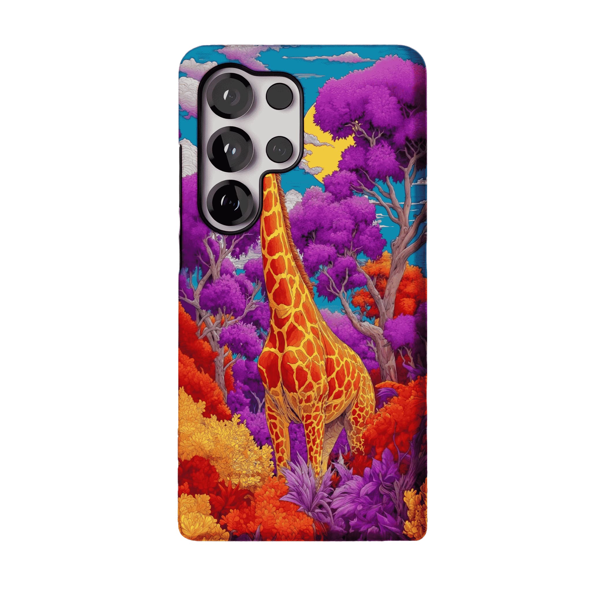Bright Colorful Giraffe Jungle Phone Case, Anti-slip Shockproof Trendy iPhone Cover