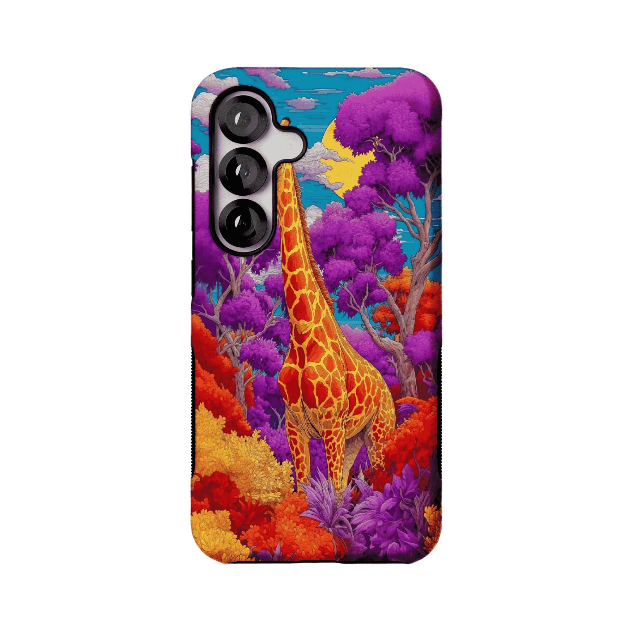 Bright Colorful Giraffe Jungle Phone Case, Anti-slip Shockproof Trendy iPhone Cover