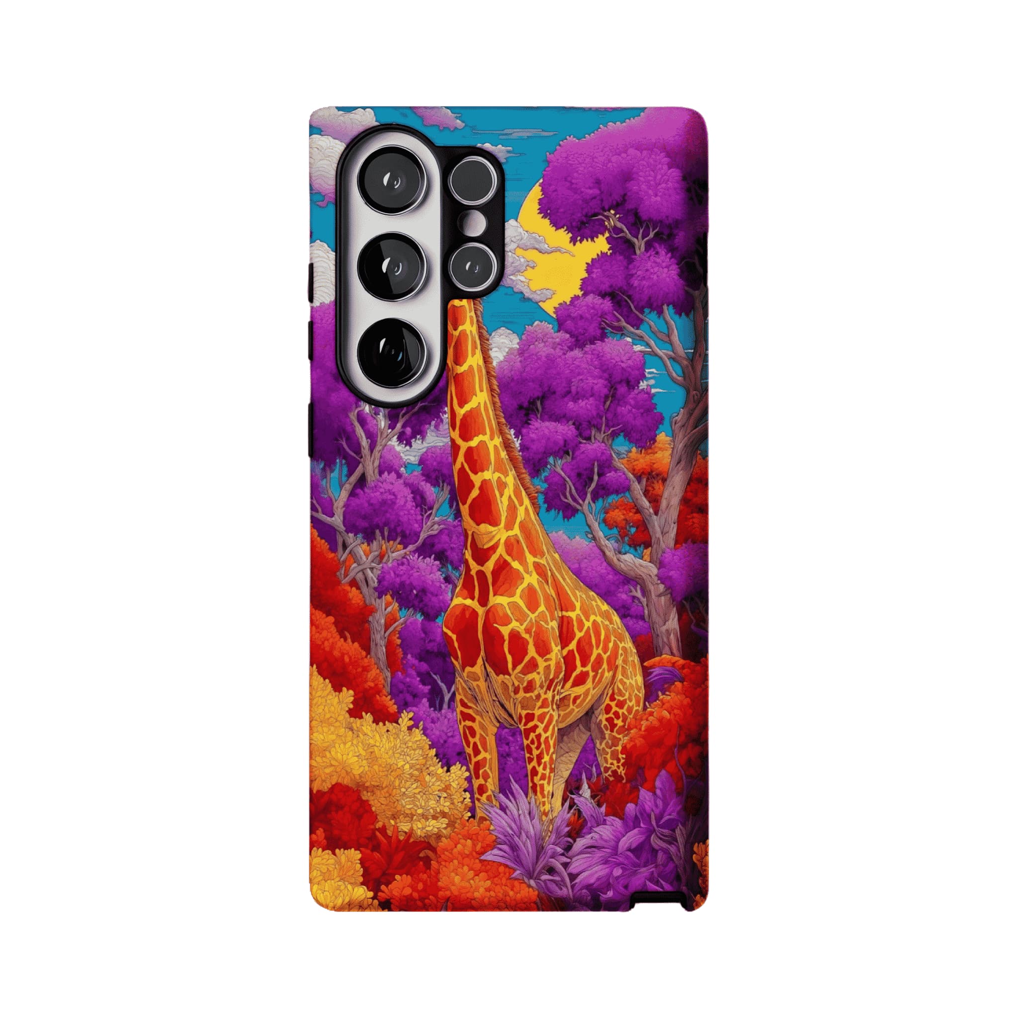 Bright Colorful Giraffe Jungle Phone Case, Anti-slip Shockproof Trendy iPhone Cover