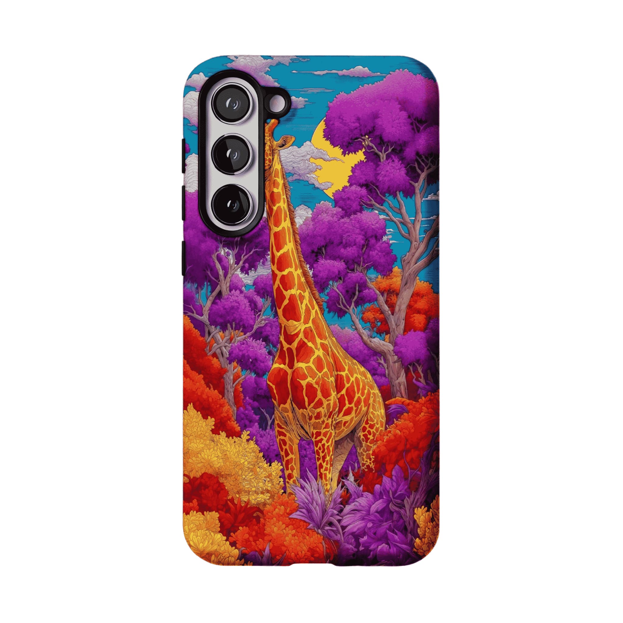 Bright Colorful Giraffe Jungle Phone Case, Anti-slip Shockproof Trendy iPhone Cover