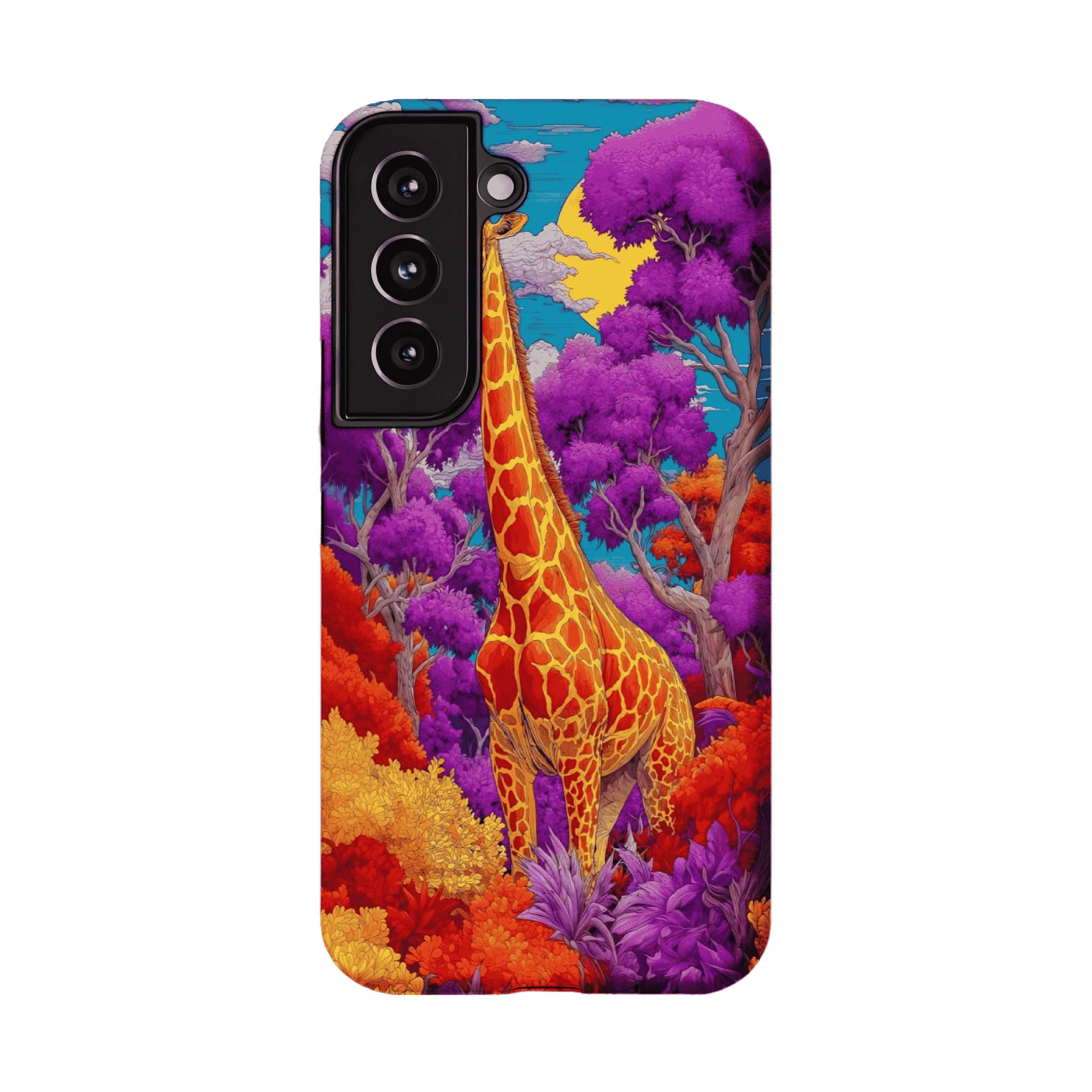 Bright Colorful Giraffe Jungle Phone Case, Anti-slip Shockproof Trendy iPhone Cover