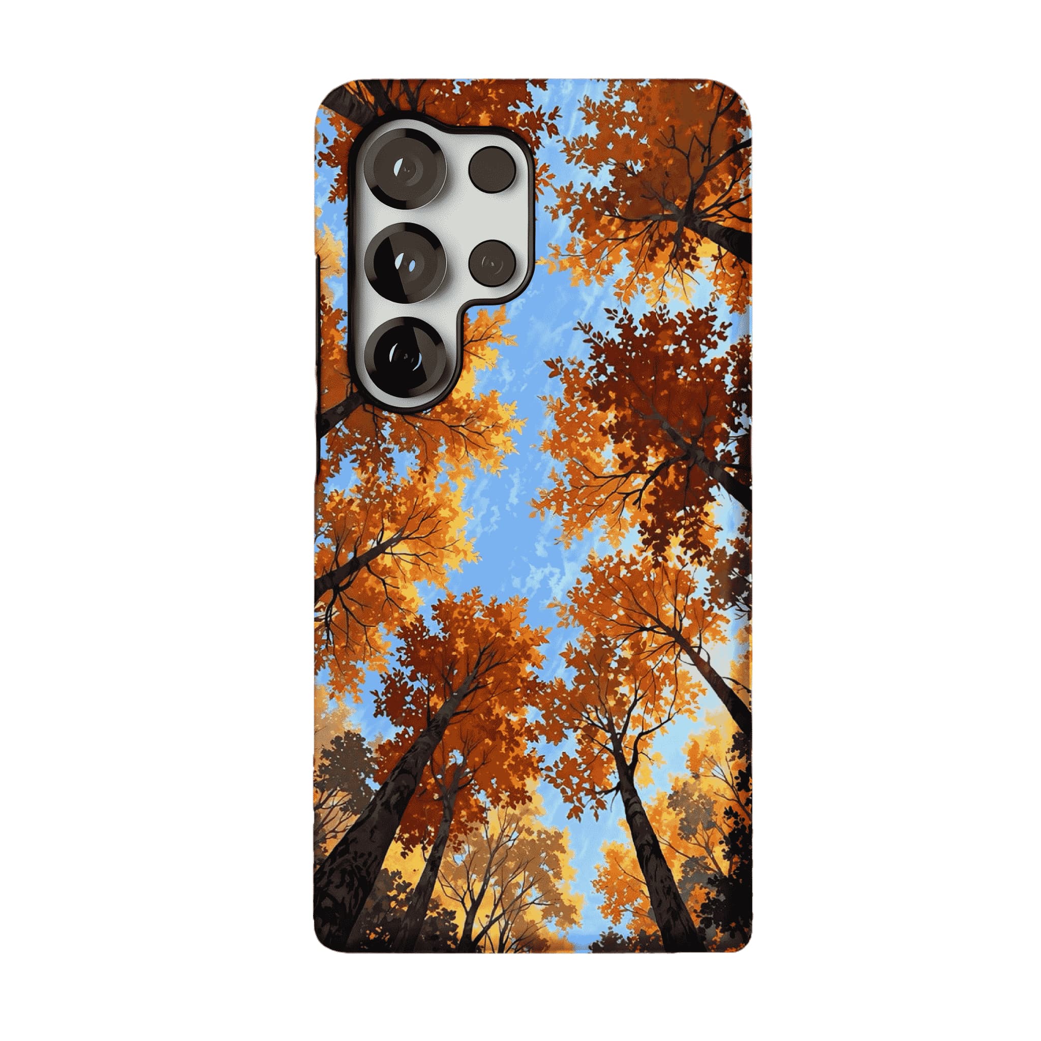 Autumn Forest Phone Case | Orange Leaves & Blue Sky Nature Cover