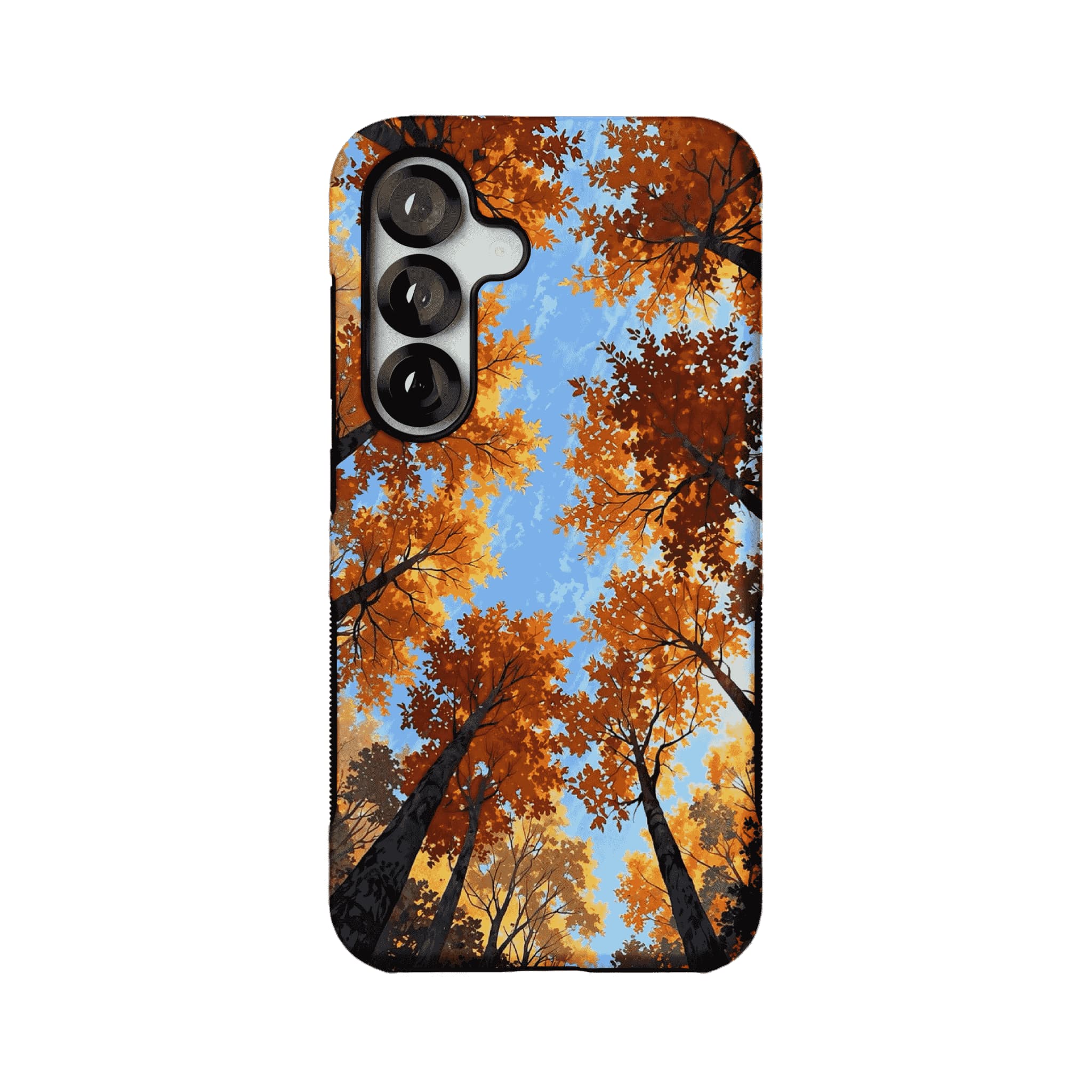 Autumn Forest Phone Case | Orange Leaves & Blue Sky Nature Cover
