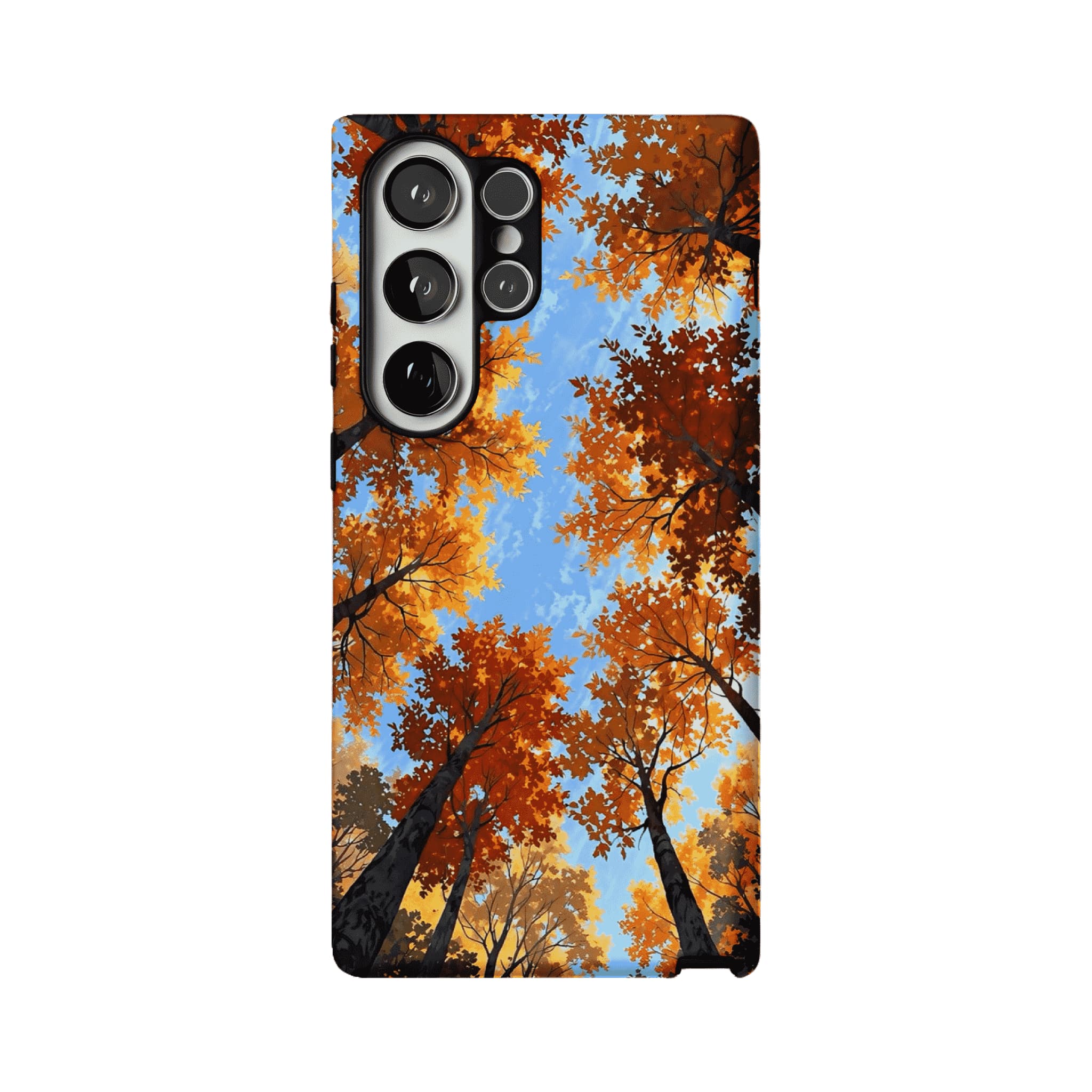 Autumn Forest Phone Case | Orange Leaves & Blue Sky Nature Cover