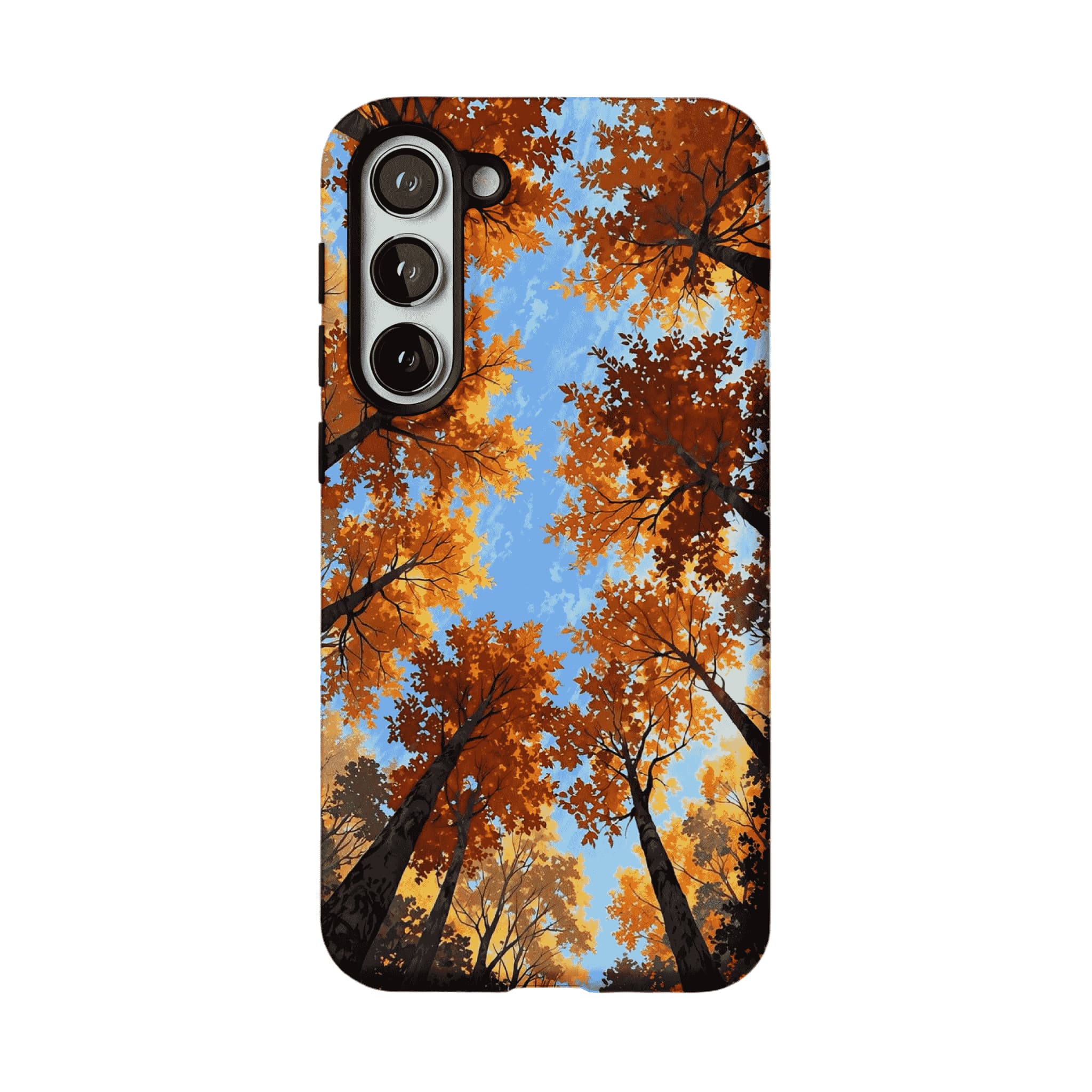 Autumn Forest Phone Case | Orange Leaves & Blue Sky Nature Cover