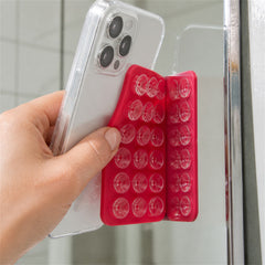 Rose Pink Silicone Suction Cup Phone Mount, Stick-On Hands-Free Holder