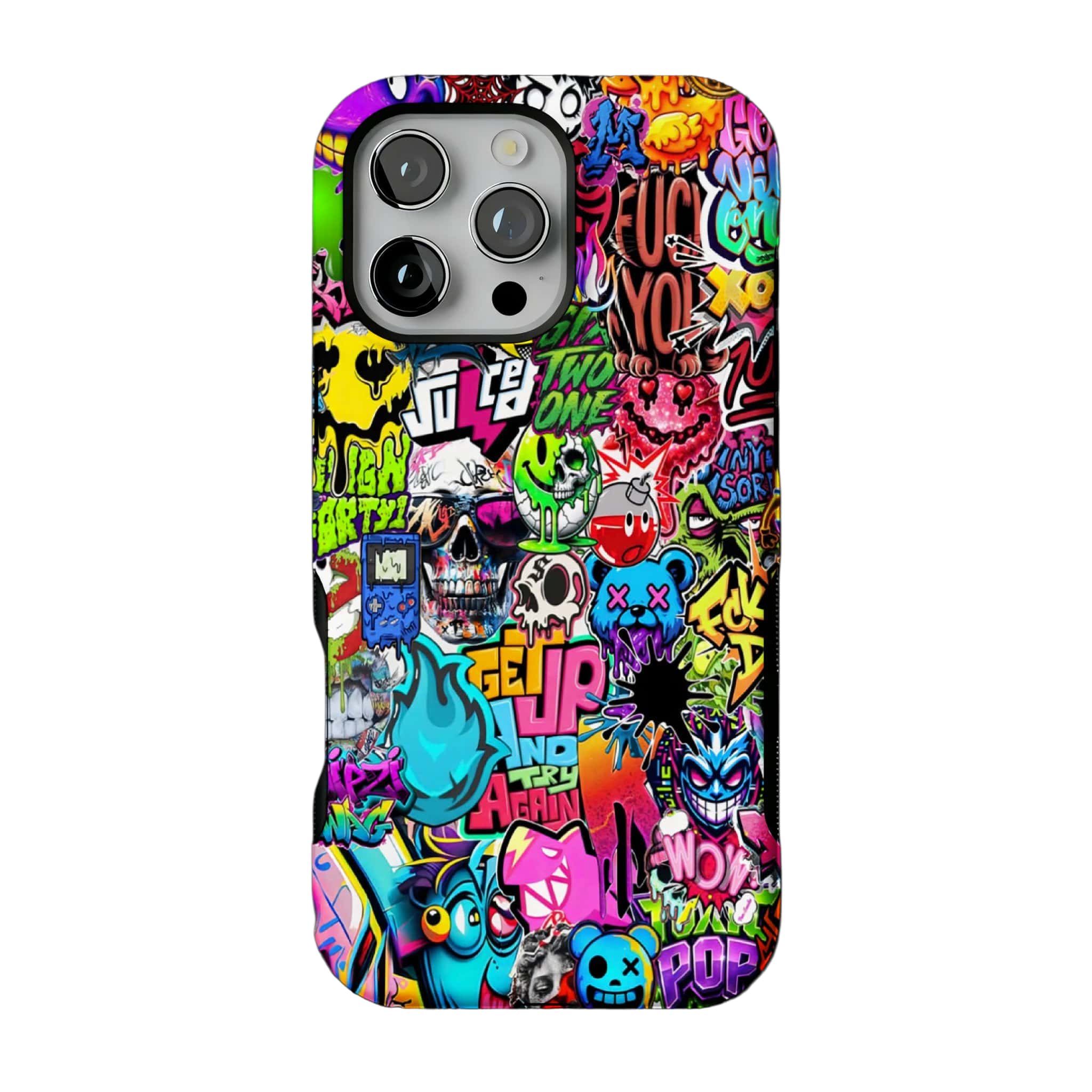 Sticker Bomb Graffiti Phone Case, Streetwear Cover for iPhone