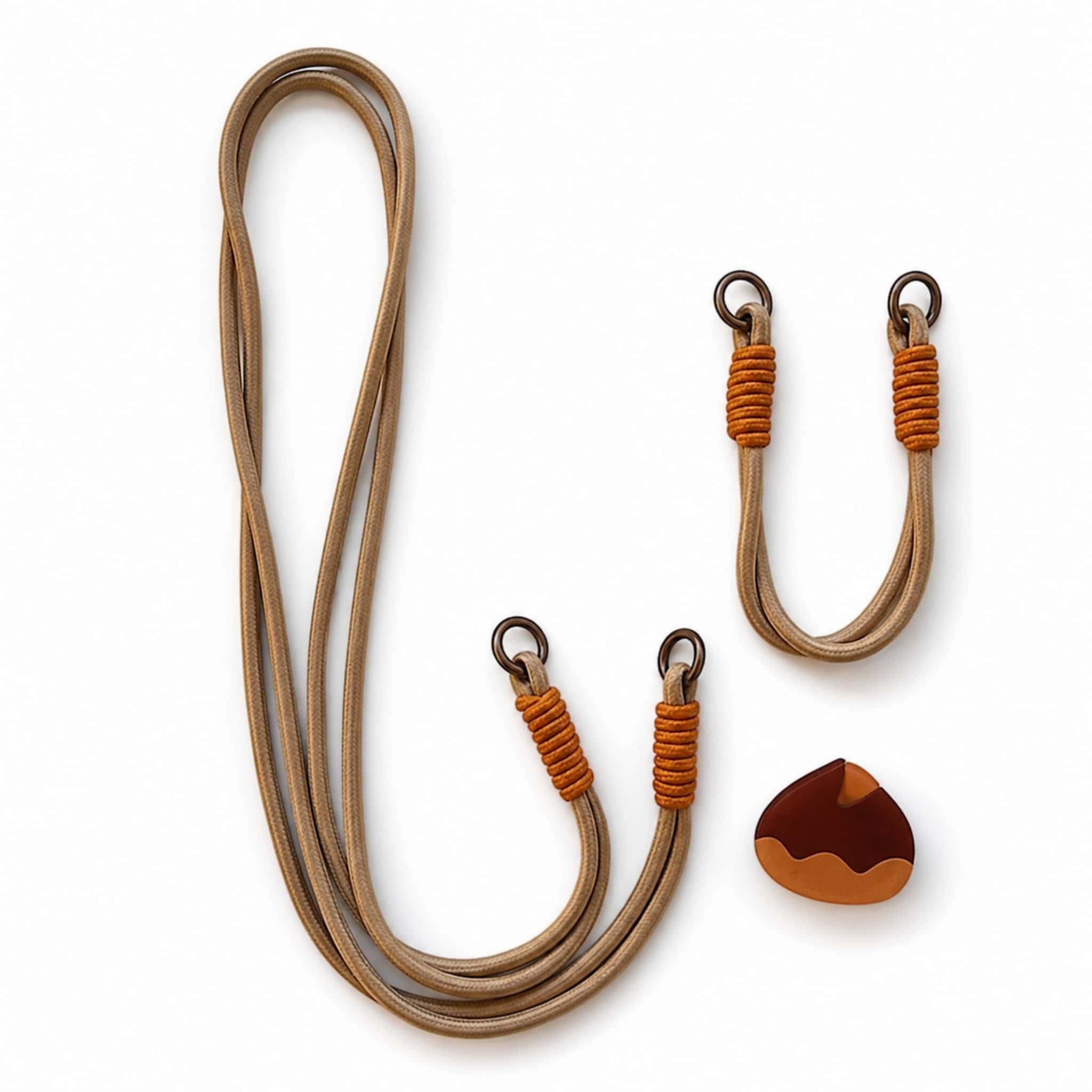 Chestnut Two-Tone Rope Phone Lanyard