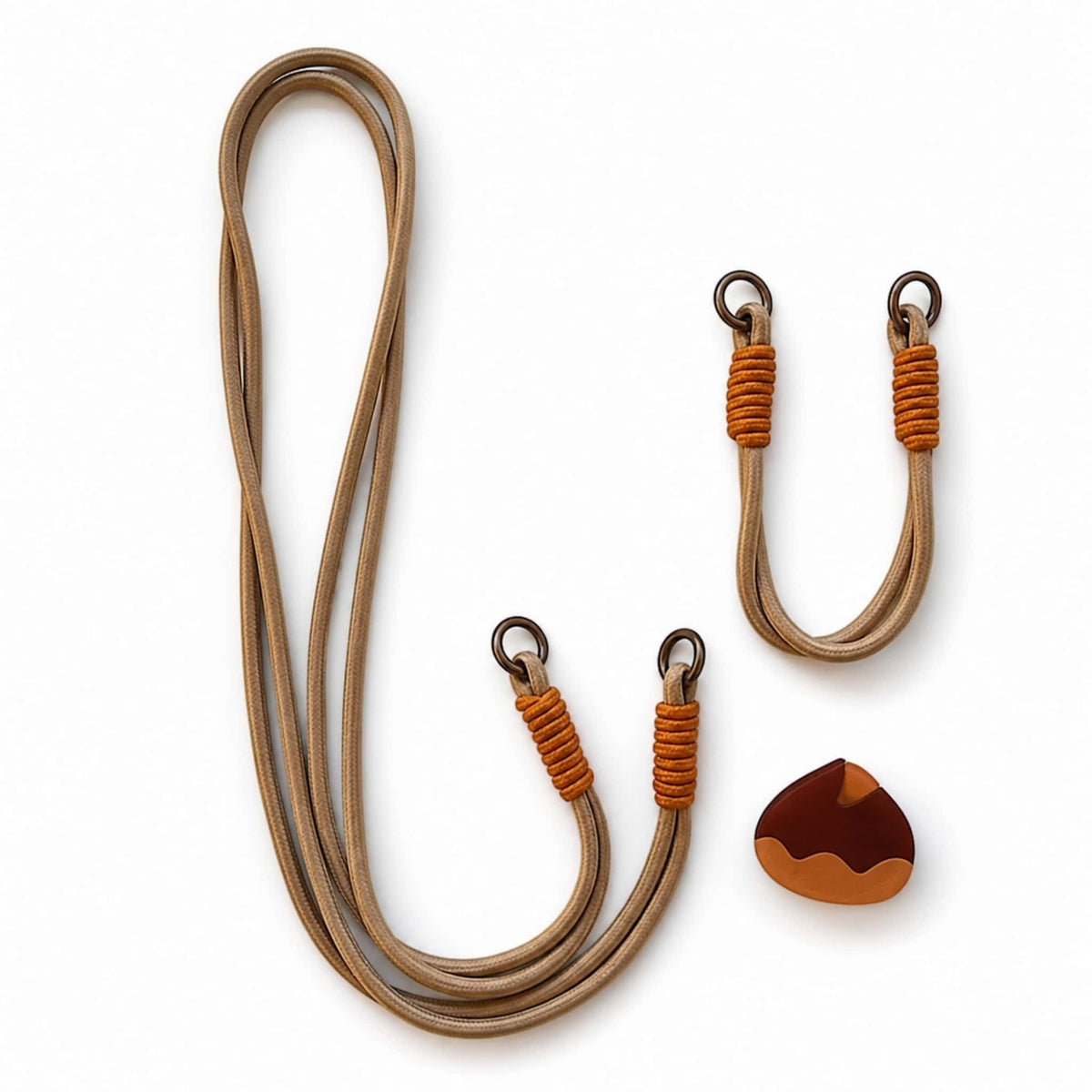 Chestnut Two-Tone Rope Phone Lanyard