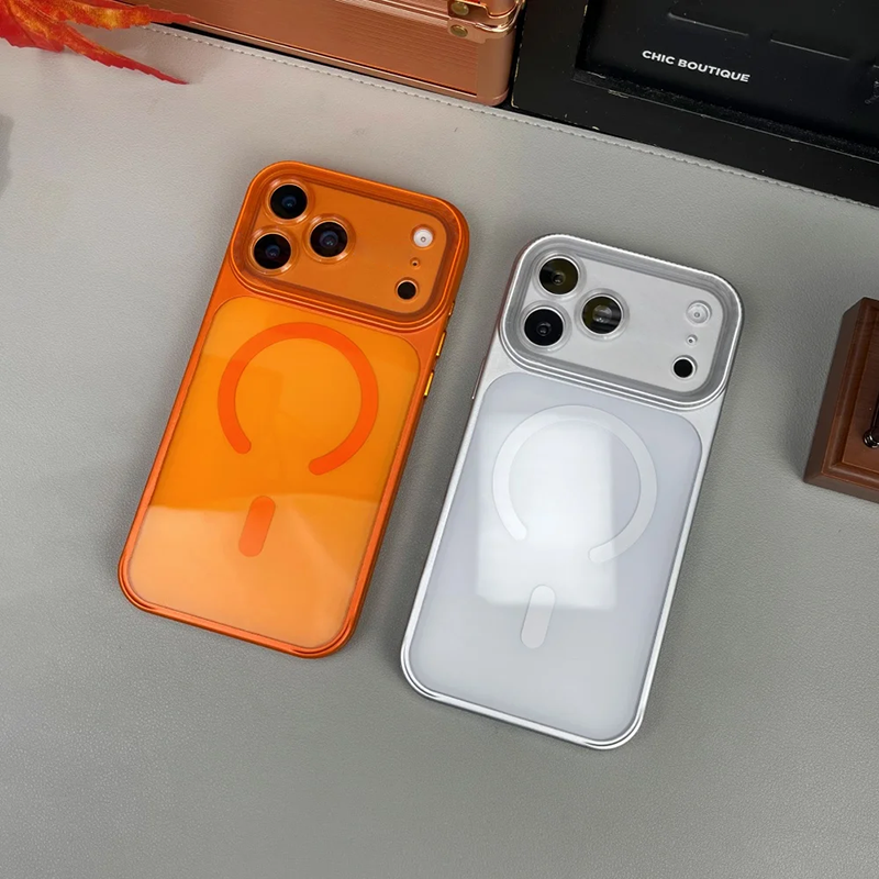 Luxury MagSafe Acrylic & TPU Phone Case Camera Lens Protection For iPhone Pro Max Series