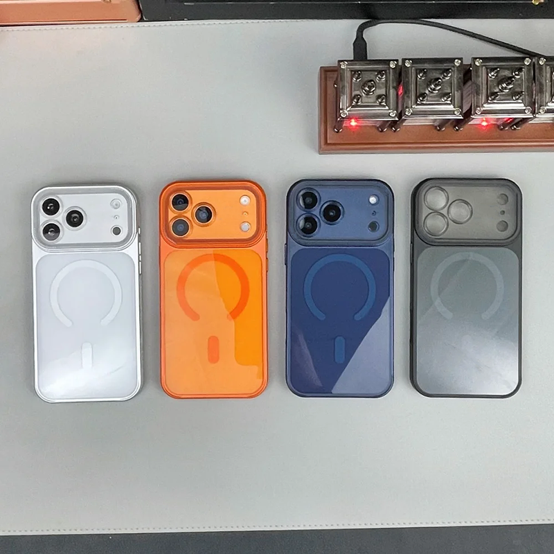 Luxury MagSafe Acrylic & TPU Phone Case Camera Lens Protection For iPhone Pro Max Series