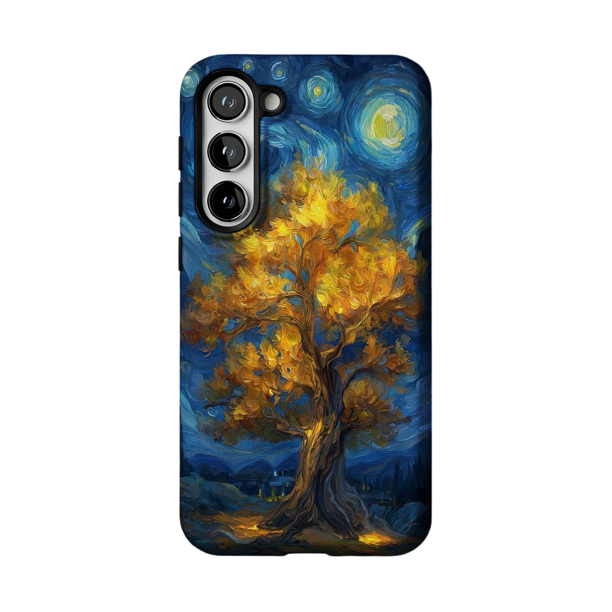 Van Gogh Swirl Starry Sky Golden Autumn Tree Oil Painting Shockproof iPhone Case