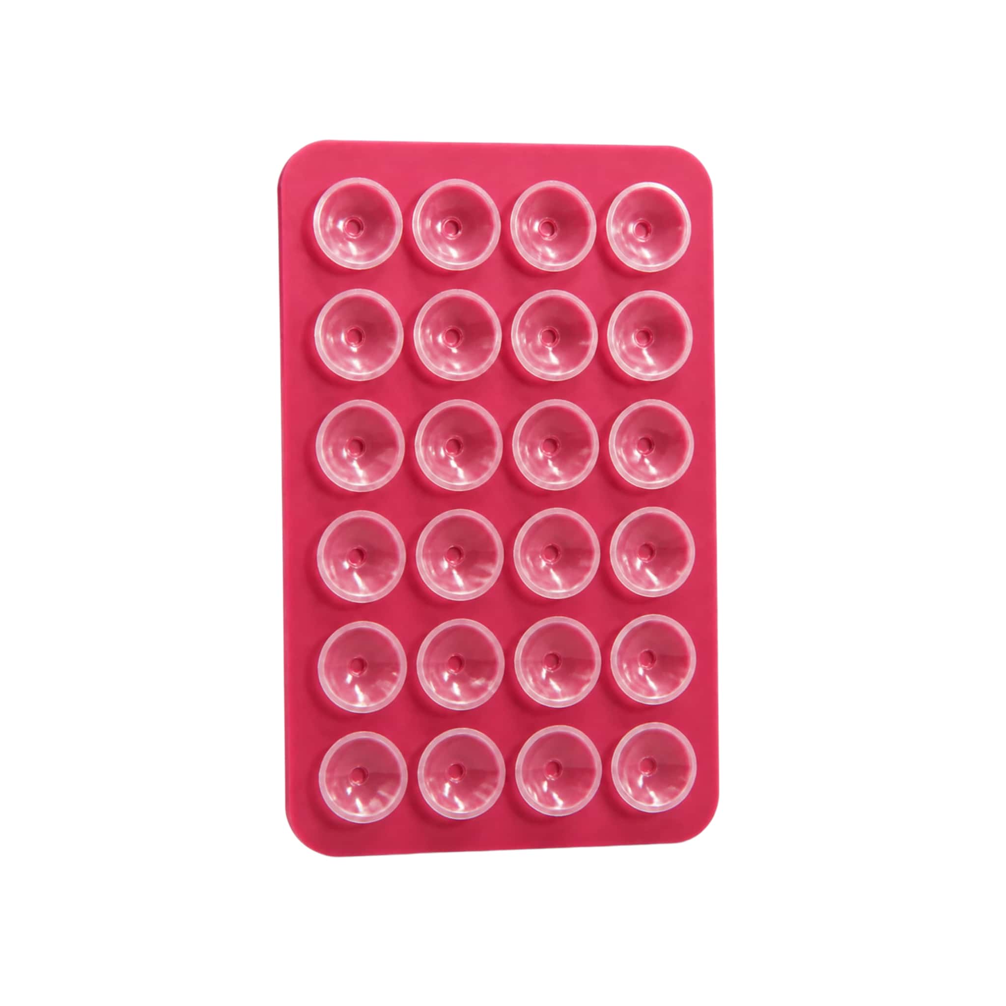 Rose Pink Silicone Suction Cup Phone Mount, Stick-On Hands-Free Holder