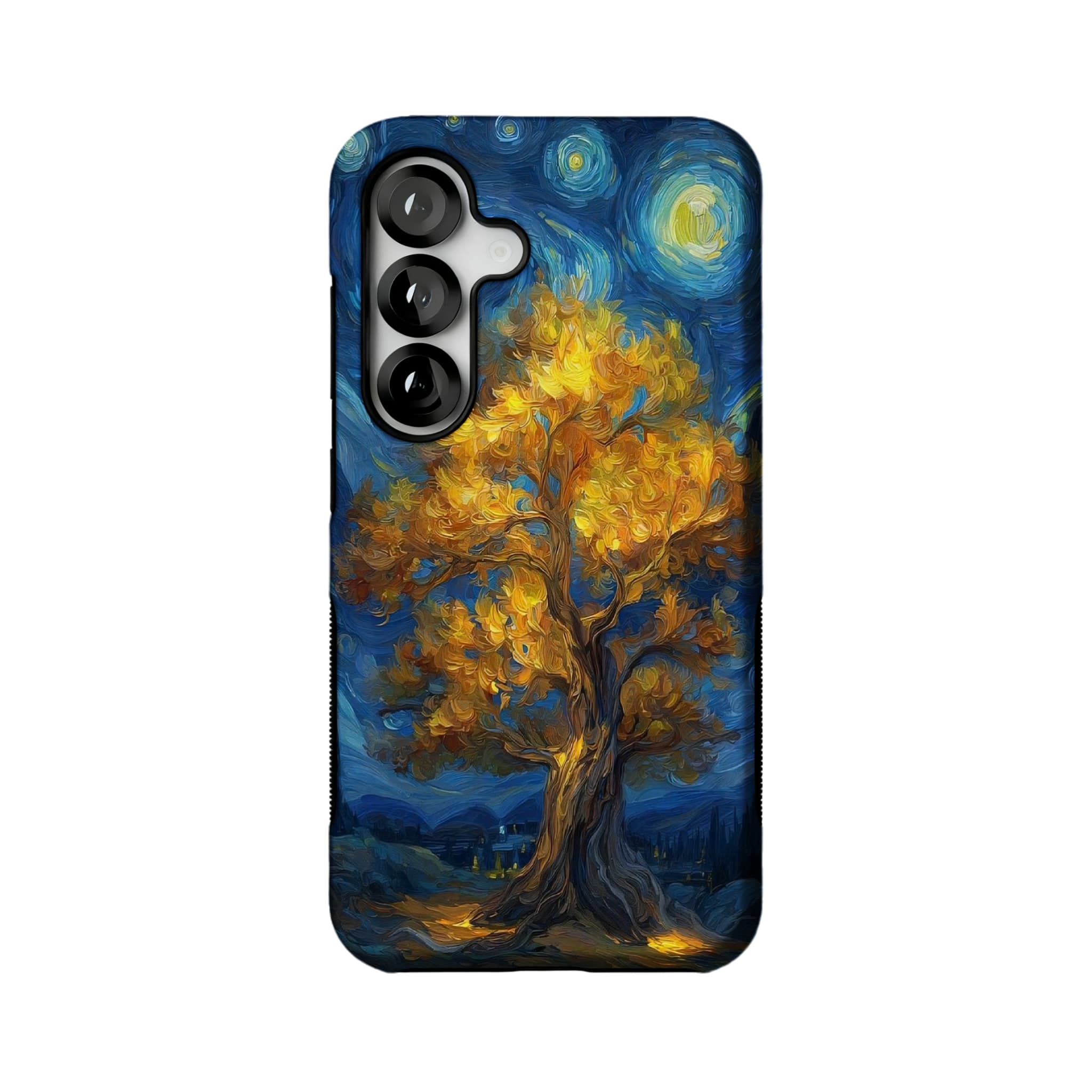 Van Gogh Swirl Starry Sky Golden Autumn Tree Oil Painting Shockproof iPhone Case