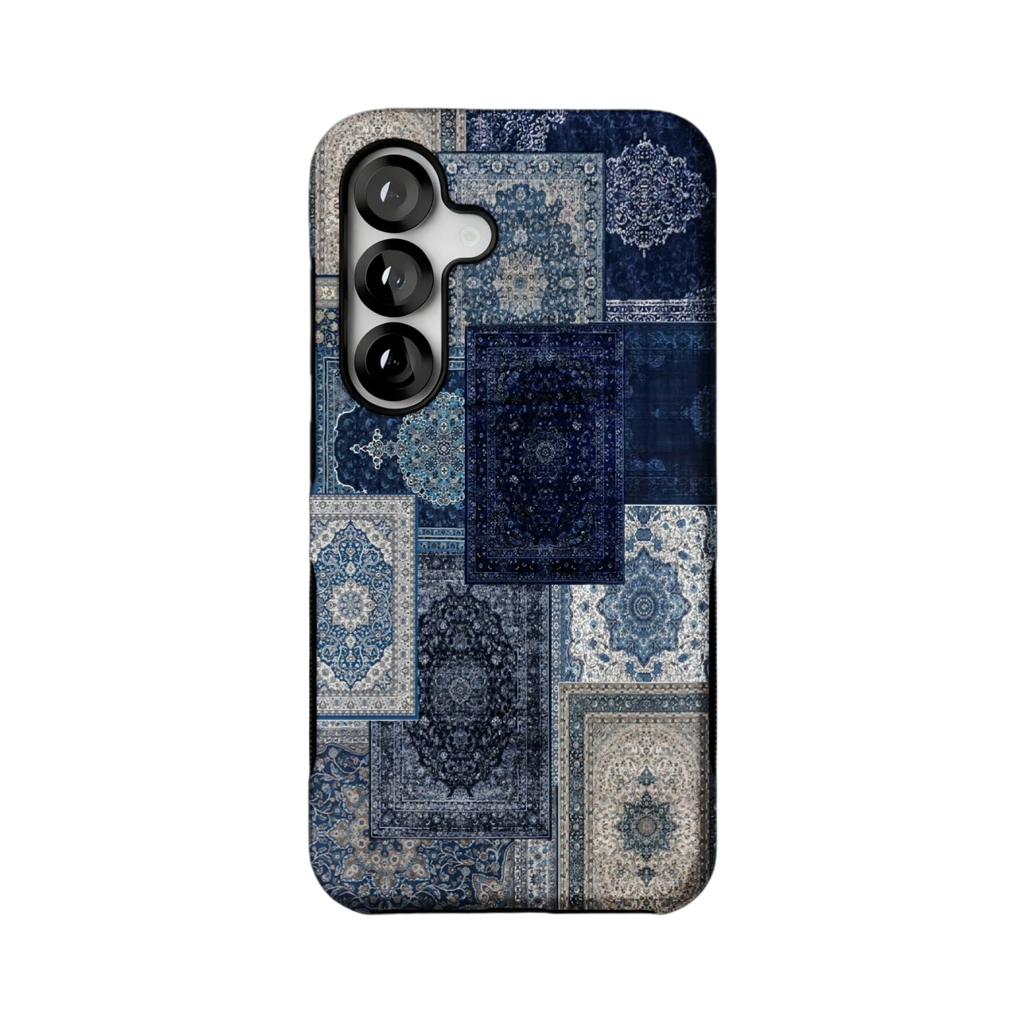 Blue Persian Rug Patchwork Phone Case, Vintage Cover for iPhone