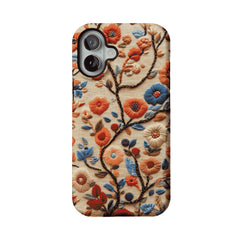 Retro Embroidery Colorful Flower Phone Case, Shockproof Anti-slip iPhone Cover