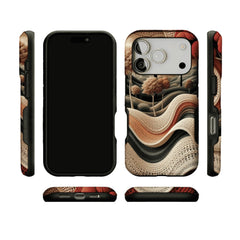 Vintage Crochet Knit Landscape Forest Nature Art iPhone Cover