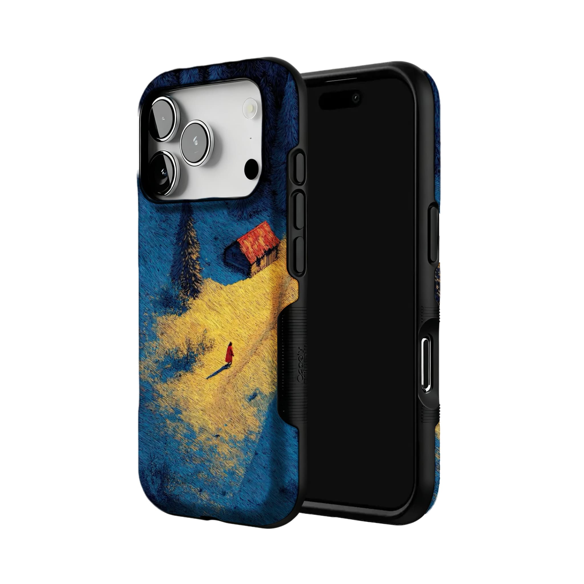 Van Gogh Style Night Cabin Phone Case | Cozy Impressionist Art Shockproof Cover