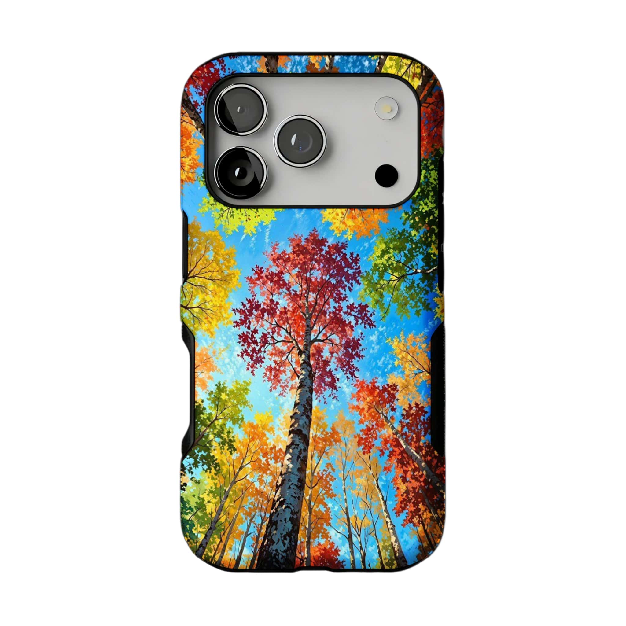 Bright Fall Birch Grove Blue Sky Shockproof Anti-slip iPhone Case