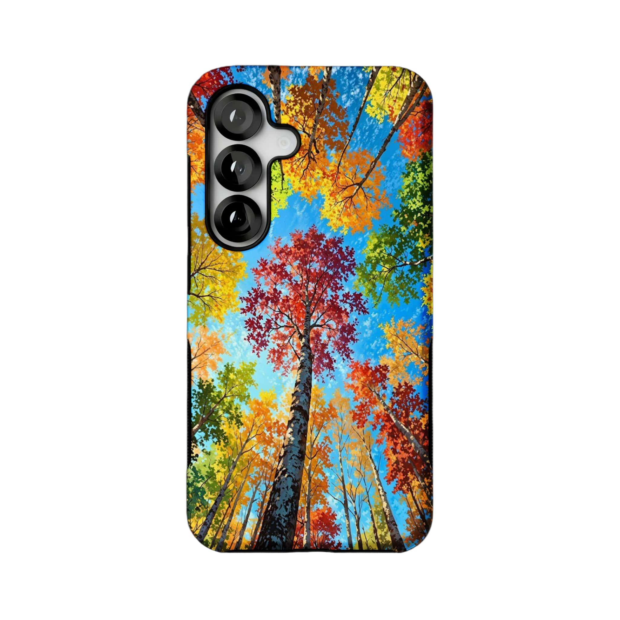 Bright Fall Birch Grove Blue Sky Shockproof Anti-slip iPhone Case