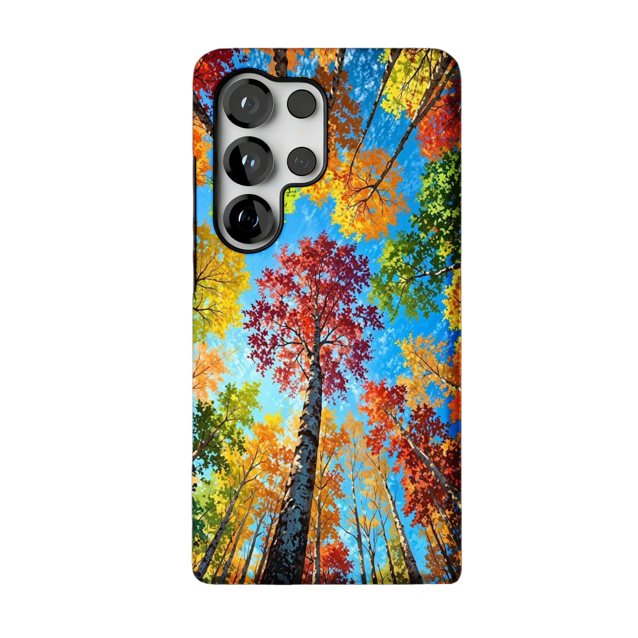 Bright Fall Birch Grove Blue Sky Shockproof Anti-slip iPhone Case