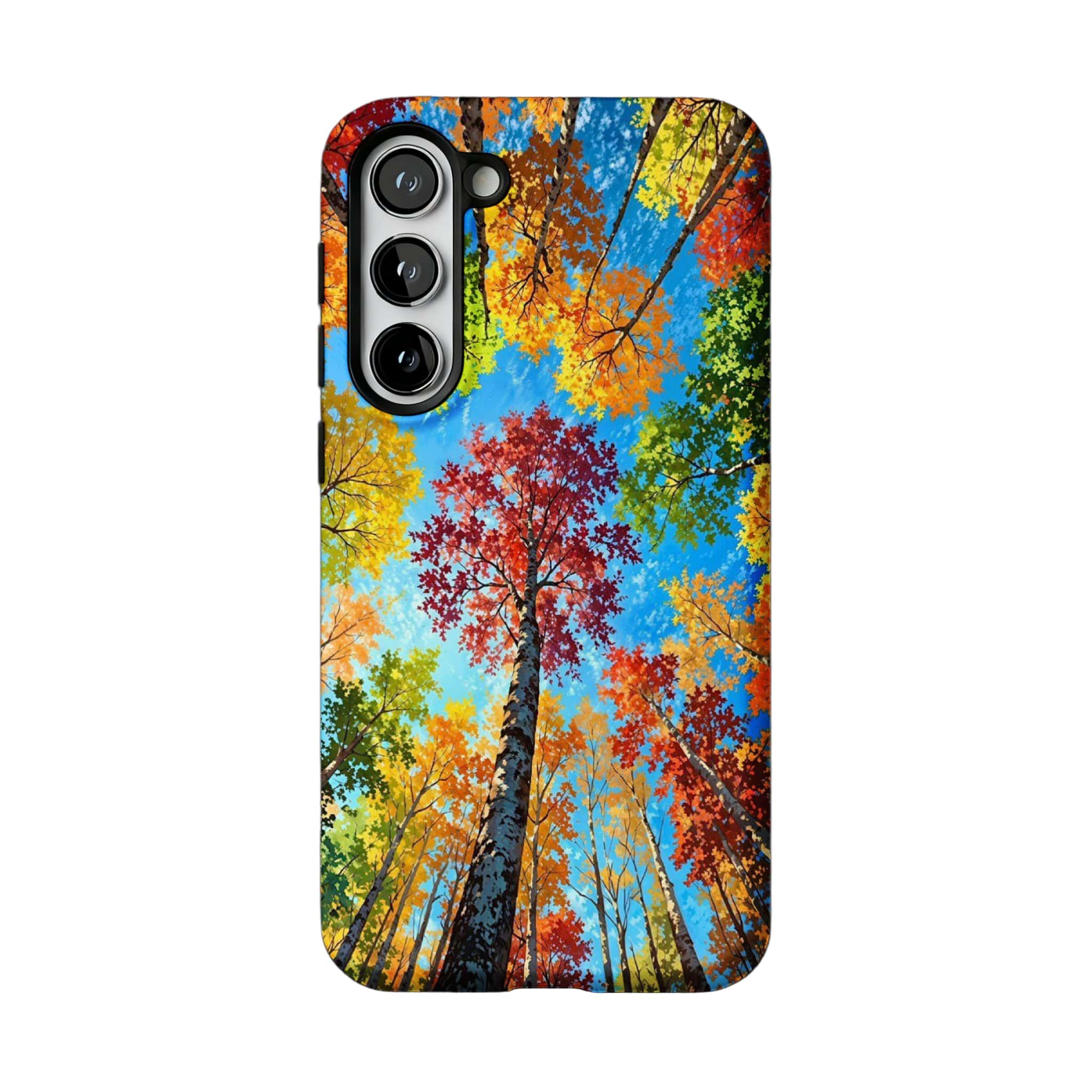 Bright Fall Birch Grove Blue Sky Shockproof Anti-slip iPhone Case