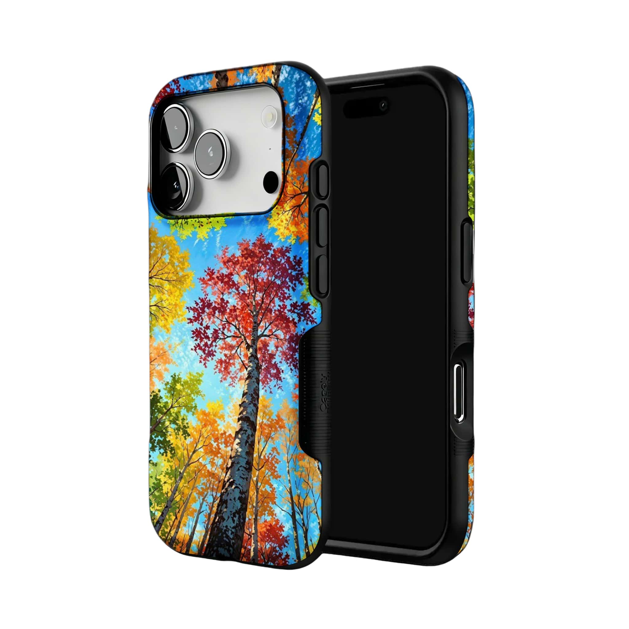 Bright Fall Birch Grove Blue Sky Shockproof Anti-slip iPhone Case