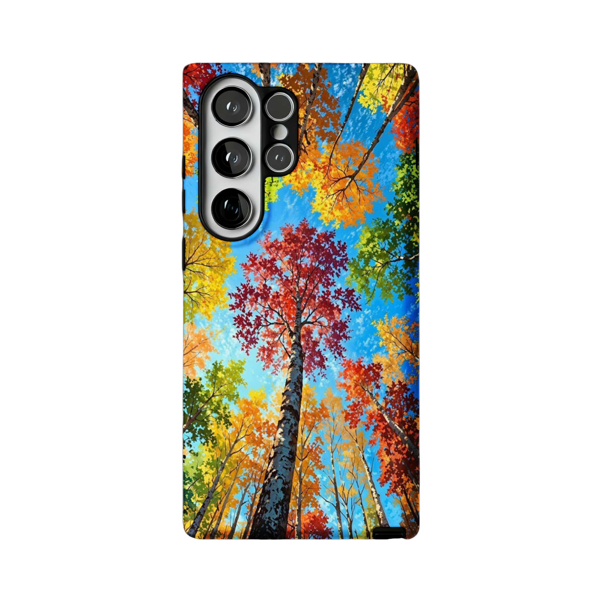 Bright Fall Birch Grove Blue Sky Shockproof Anti-slip iPhone Case
