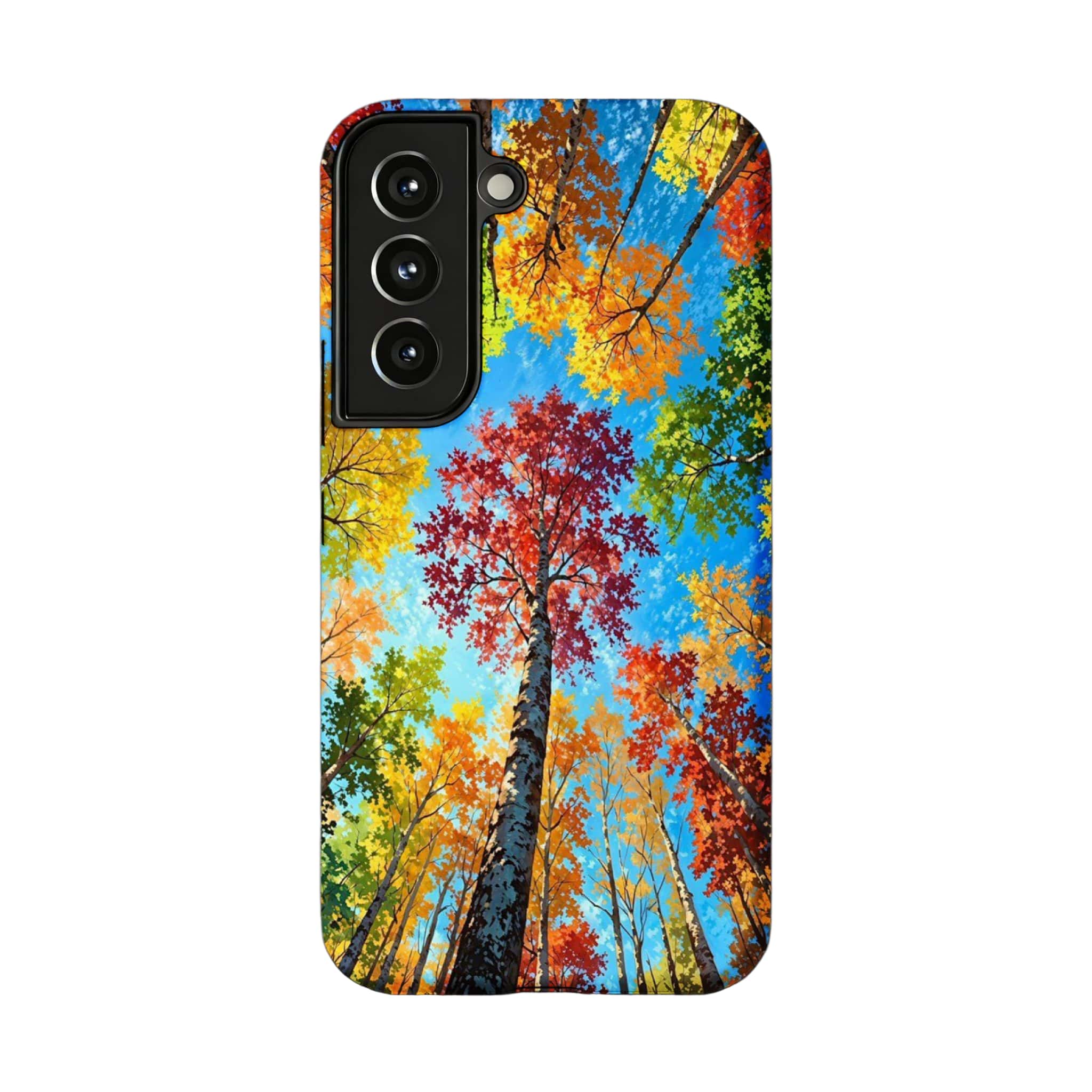 Bright Fall Birch Grove Blue Sky Shockproof Anti-slip iPhone Case