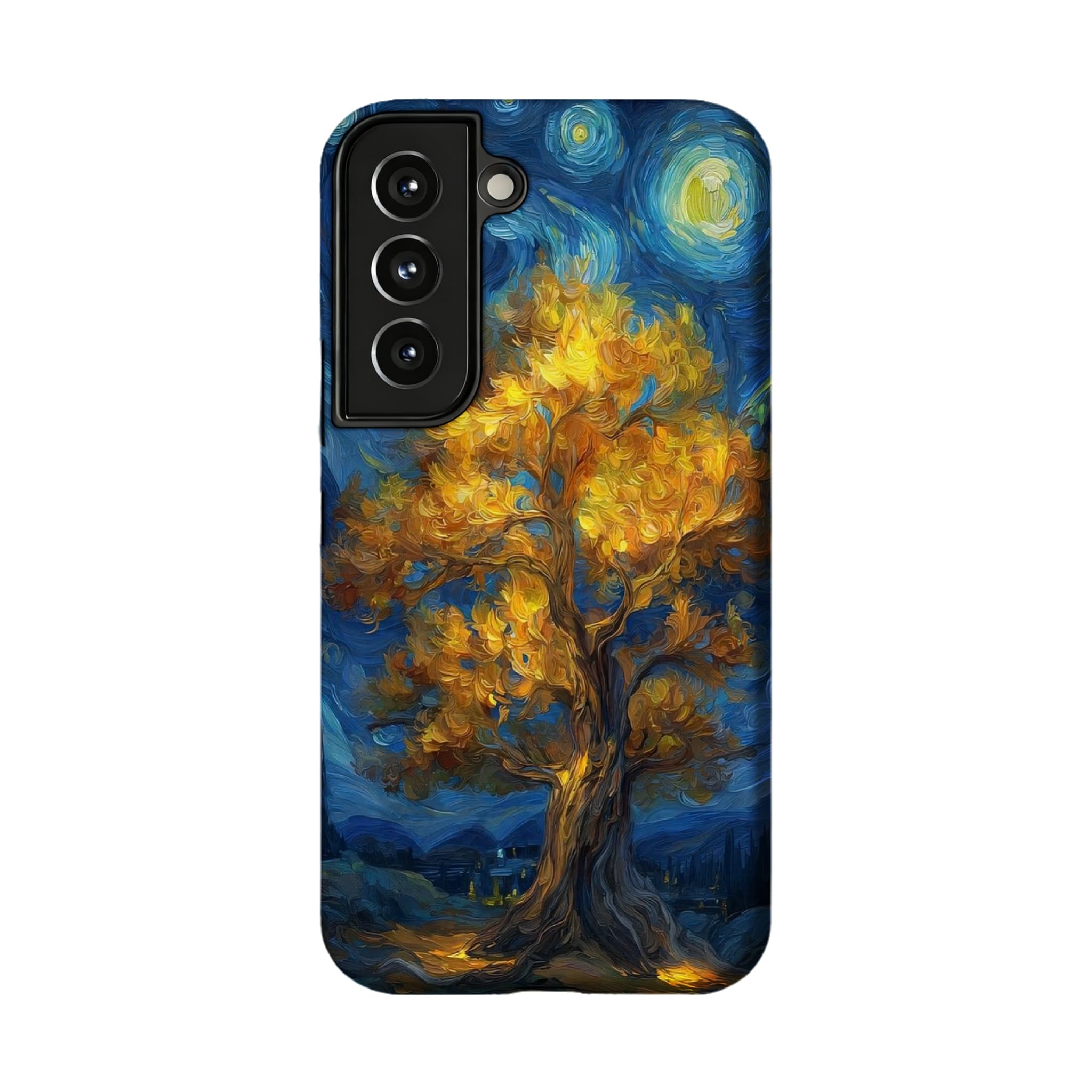 Van Gogh Swirl Starry Sky Golden Autumn Tree Oil Painting Shockproof iPhone Case