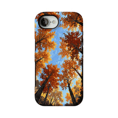 Autumn Forest Phone Case | Orange Leaves & Blue Sky Nature Cover