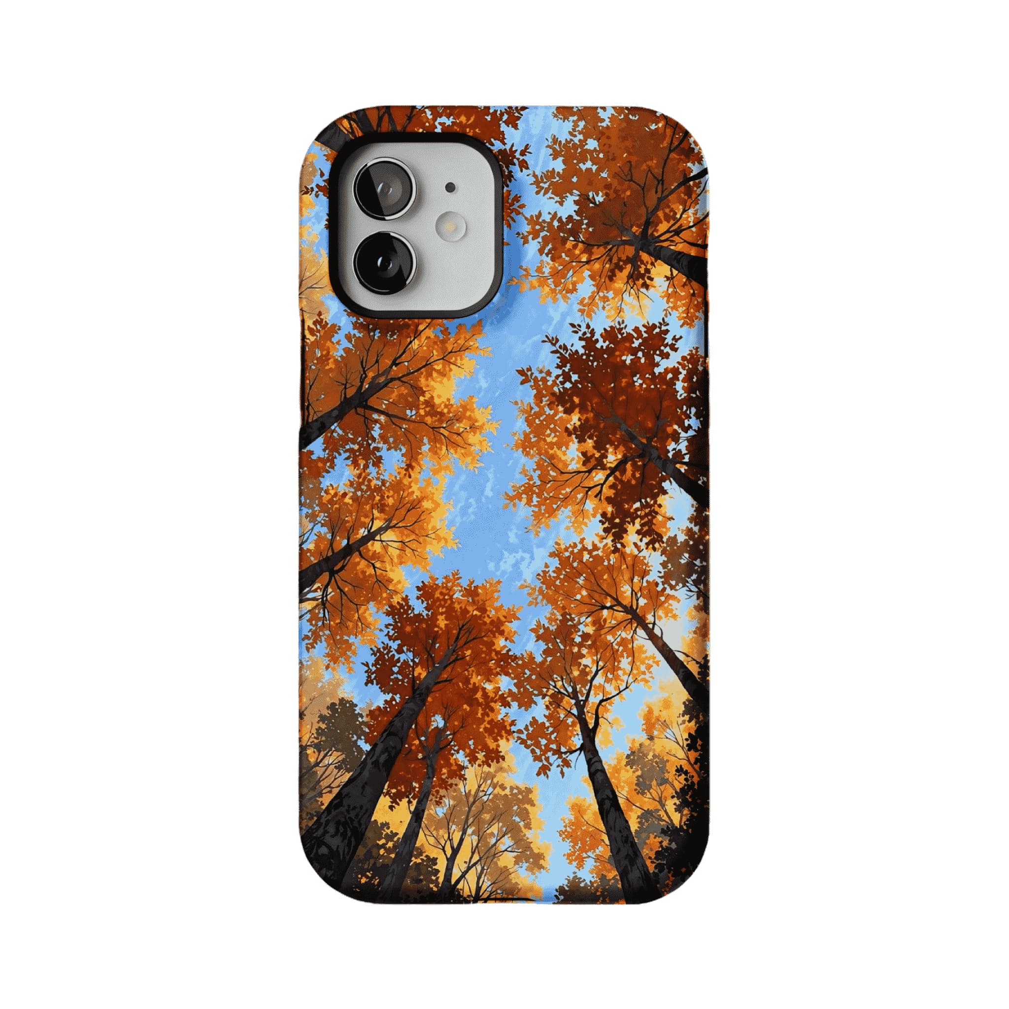 Autumn Forest Phone Case | Orange Leaves & Blue Sky Nature Cover