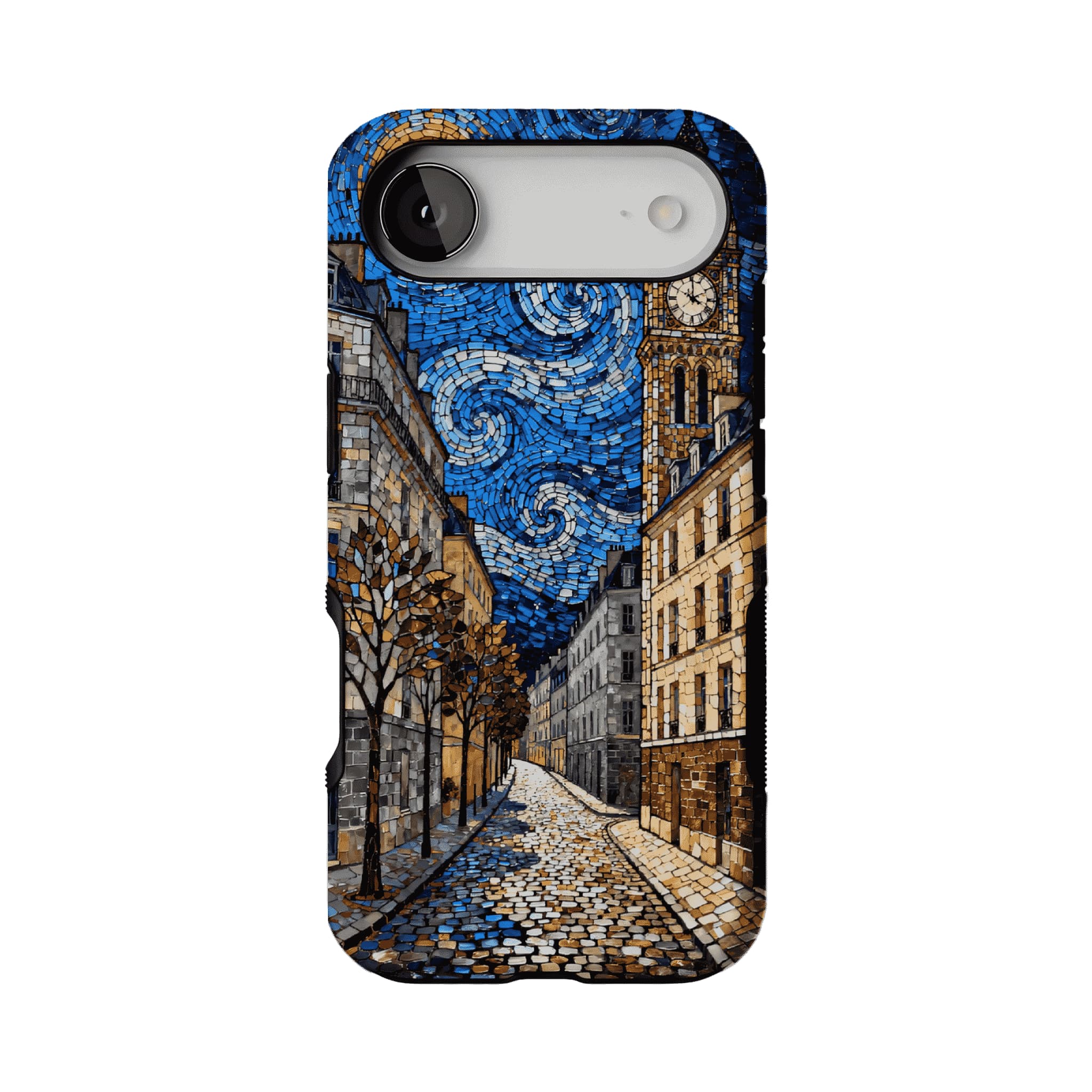 Vintage Paris Street Van Gogh Mosaic Phone Case, Shockproof iPhone Cover