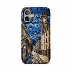 Vintage Paris Street Van Gogh Mosaic Phone Case, Shockproof iPhone Cover