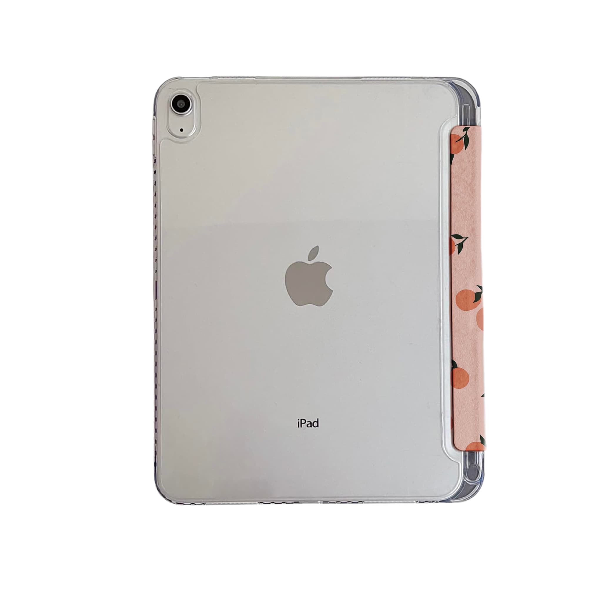 Cute Minimal Orange Leaf Anti-Scratch Magnetic Tri-Fold iPad Case