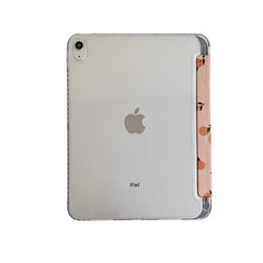 Cute Minimal Orange Leaf Anti-Scratch Magnetic Tri-Fold iPad Case