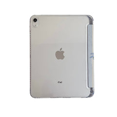 Pastel Blue Cream Stripe Italian Summer Fruit Minimal iPad Cover