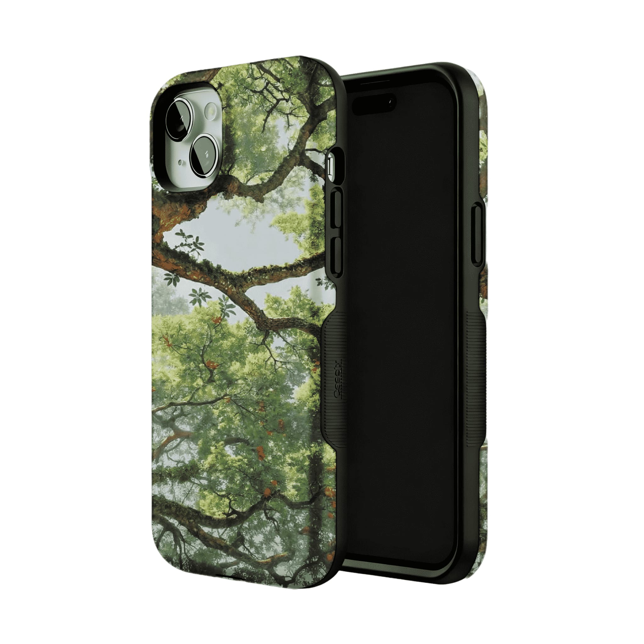 Fresh Green Ancient Tree Forest Phone Case, Anti-slip Shockproof iPhone Cover