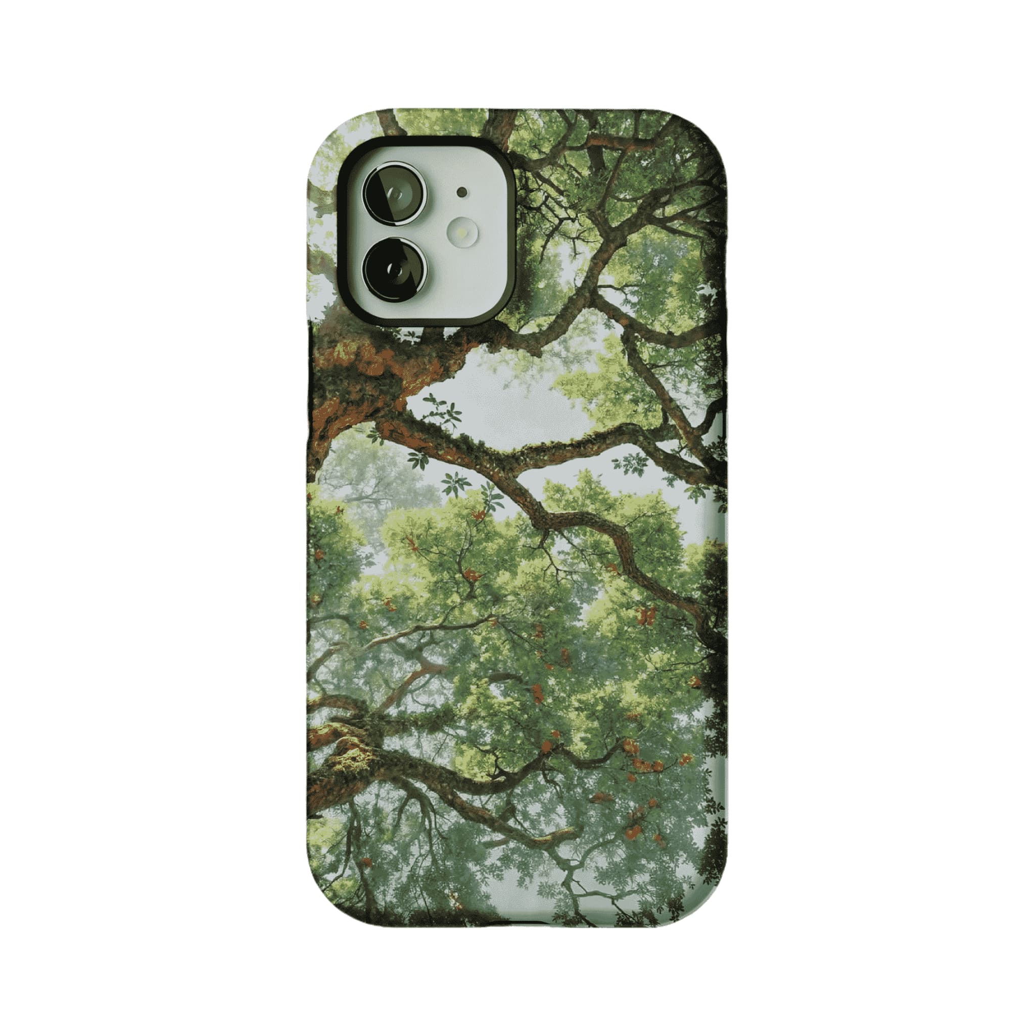 Fresh Green Ancient Tree Forest Phone Case, Anti-slip Shockproof iPhone Cover